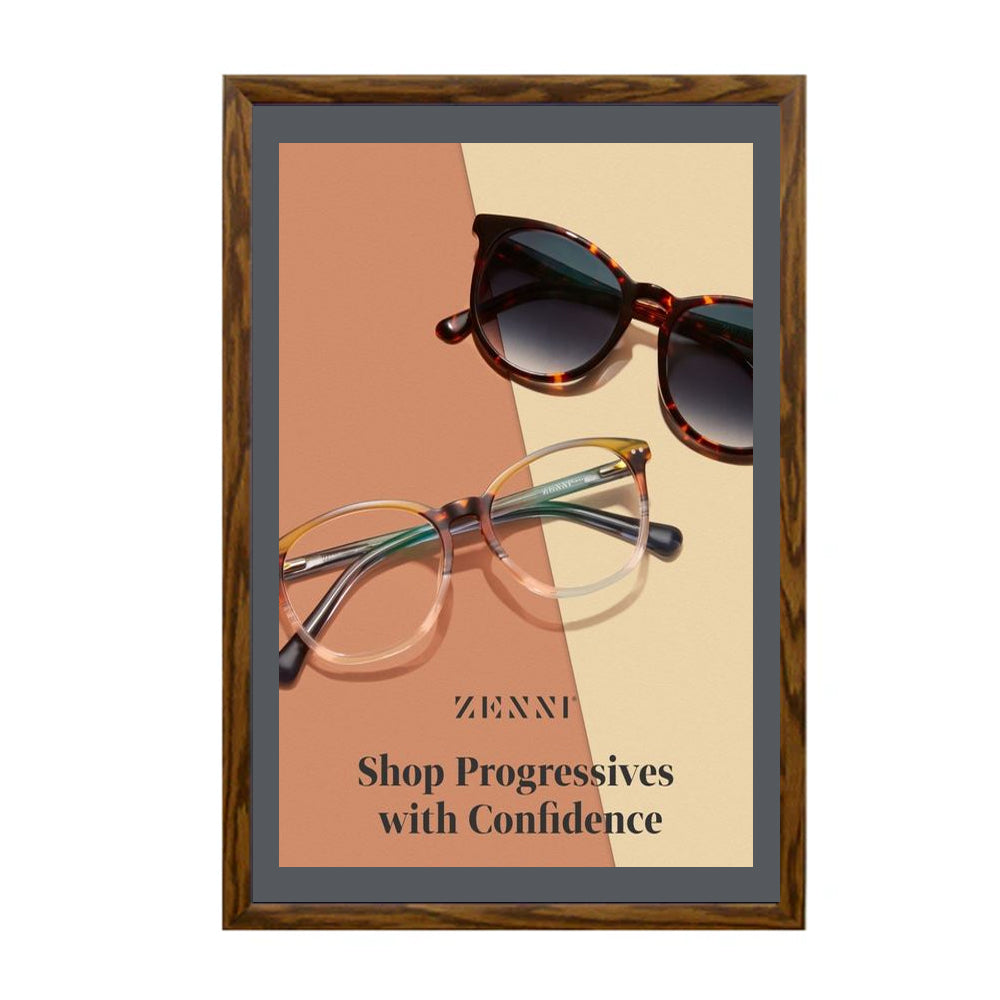 Premium 22x28 Designer Wood Snap Frames for Posters - 3 Wide Matboard Included - Perfect for Home Decor, Office Displays & Art Gallery Exhibitions