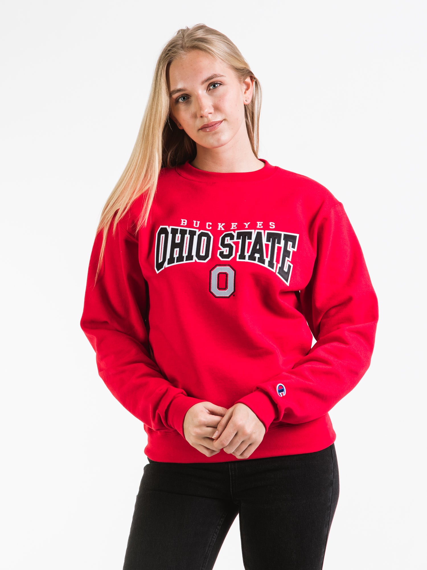 Champion Eco Powerblend Ohio State Crewneck Sweatshirt - Clearance Sale | Comfortable & Stylish for College, Casual Wear & Gameday Outfits