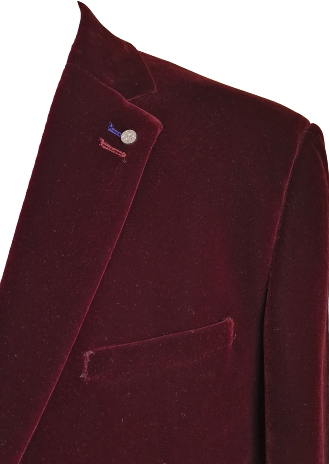 Cavani Sicily Wine Velvet Slim Fit Blazer for Men - Elegant Formal Jacket for Weddings, Parties & Business Events