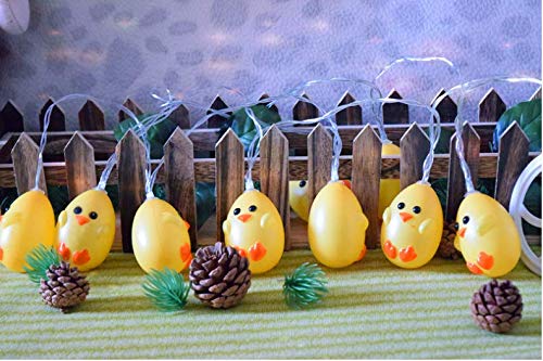 Cute Animal Chicken String Lights - Easter LED String Lights in Warm White, Chicken Shaped Fairy Lights for Christmas, Home, Wedding, Party, Bedroom & Birthday Decor (1.5M) - Perfect for Indoor/Outdoor Holiday Decorations