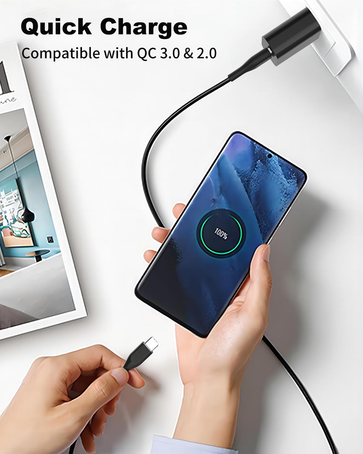 18W USB C Fast Charger for Samsung Galaxy Tab A7 Lite 8.7