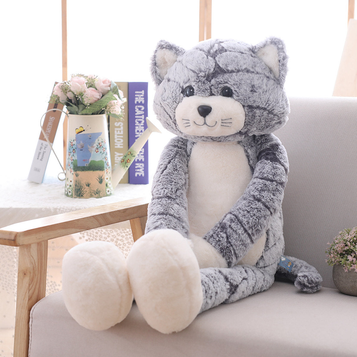 King Paws Extra Large Soft Plush Cat Toy - Giant Cuddly Stuffed Animal for Kids & Adults - Perfect for Gifts, Home Decor, and Stress Relief