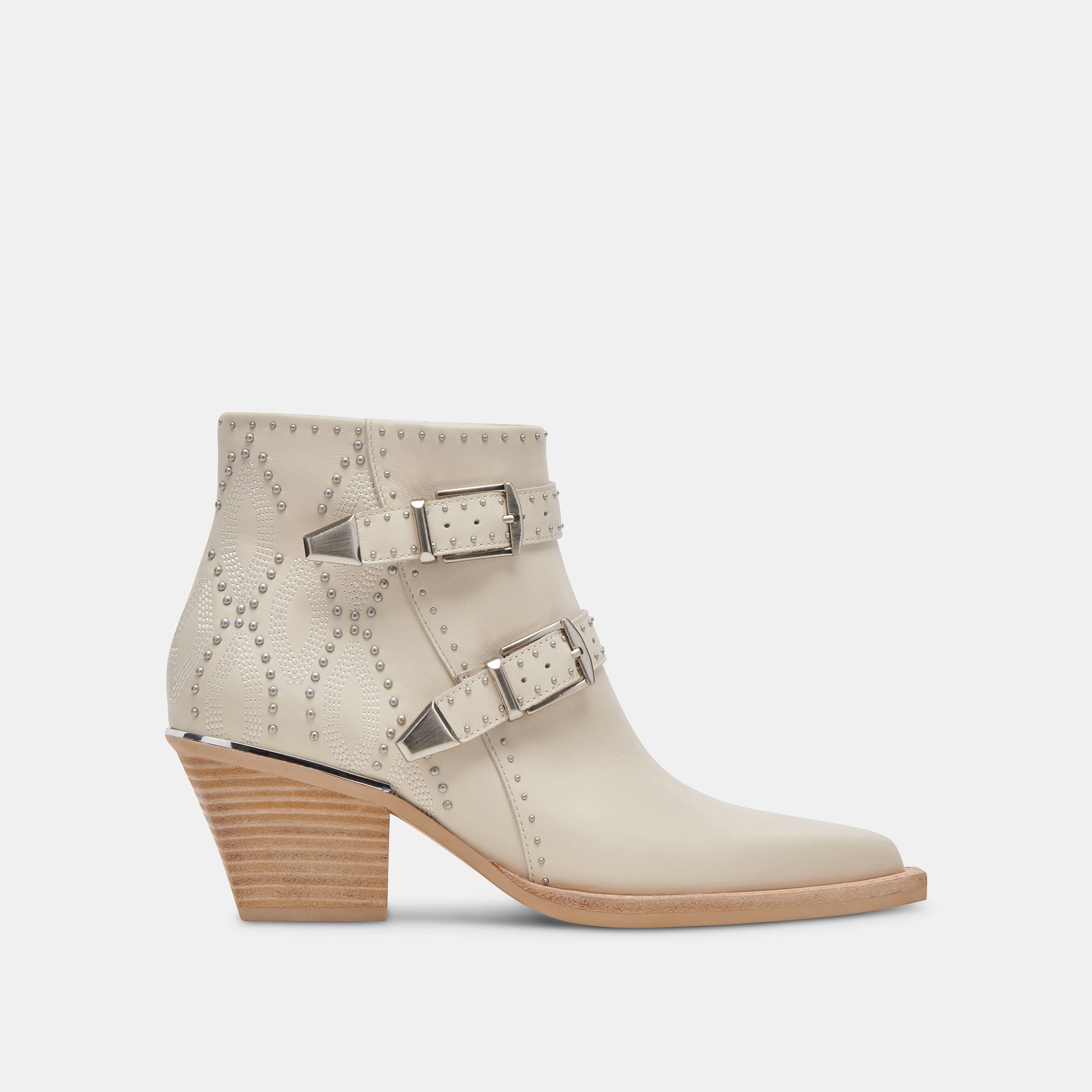 RONNIE BOOTIES IVORY LEATHER - Women's Fashion Ankle Boots, Comfortable & Stylish for Fall & Winter - Perfect for Casual Outfits, Work & Date Nights