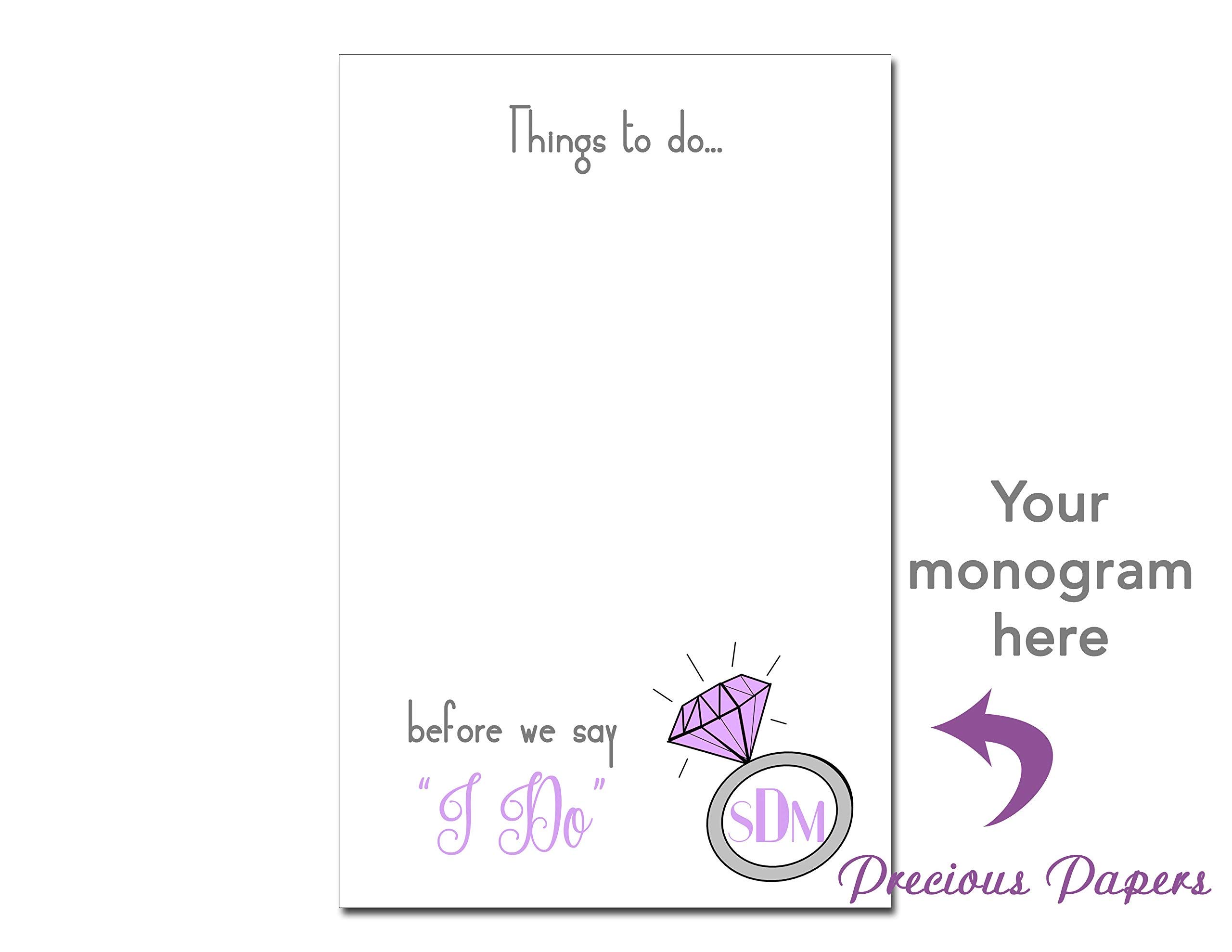 Personalized Pink Bride Notepad - Engagement Gift for Wedding Planning