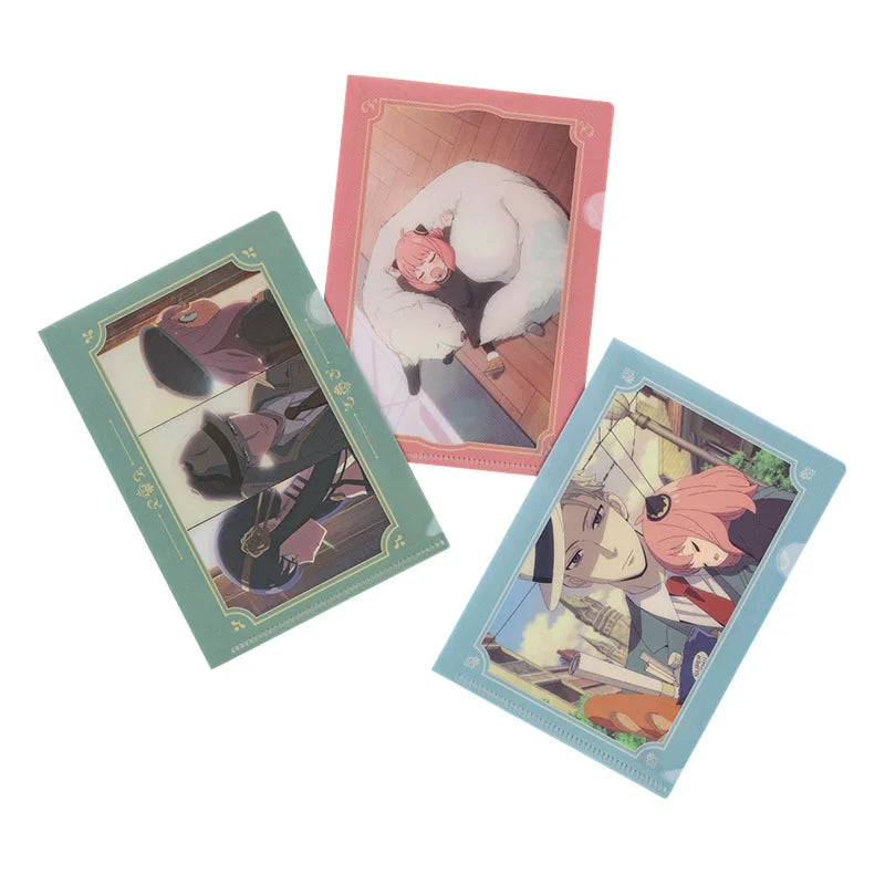SPY x FAMILY A6 Clear Folder Set of 3 - 2025 Hobonichi Planner Accessories for Anime Fans | Perfect for School, Office & Stationery Collectors