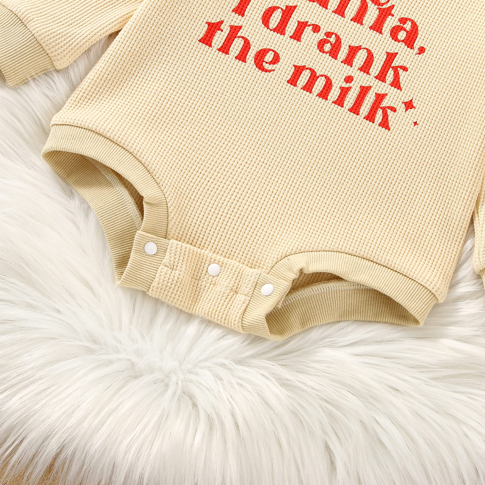 Santa Baby Romper Jumpsuit - Newborn Christmas Outfit for Boys & Girls | Cozy Long Sleeve Winter Clothes for Holiday Photos & Family Gatherings