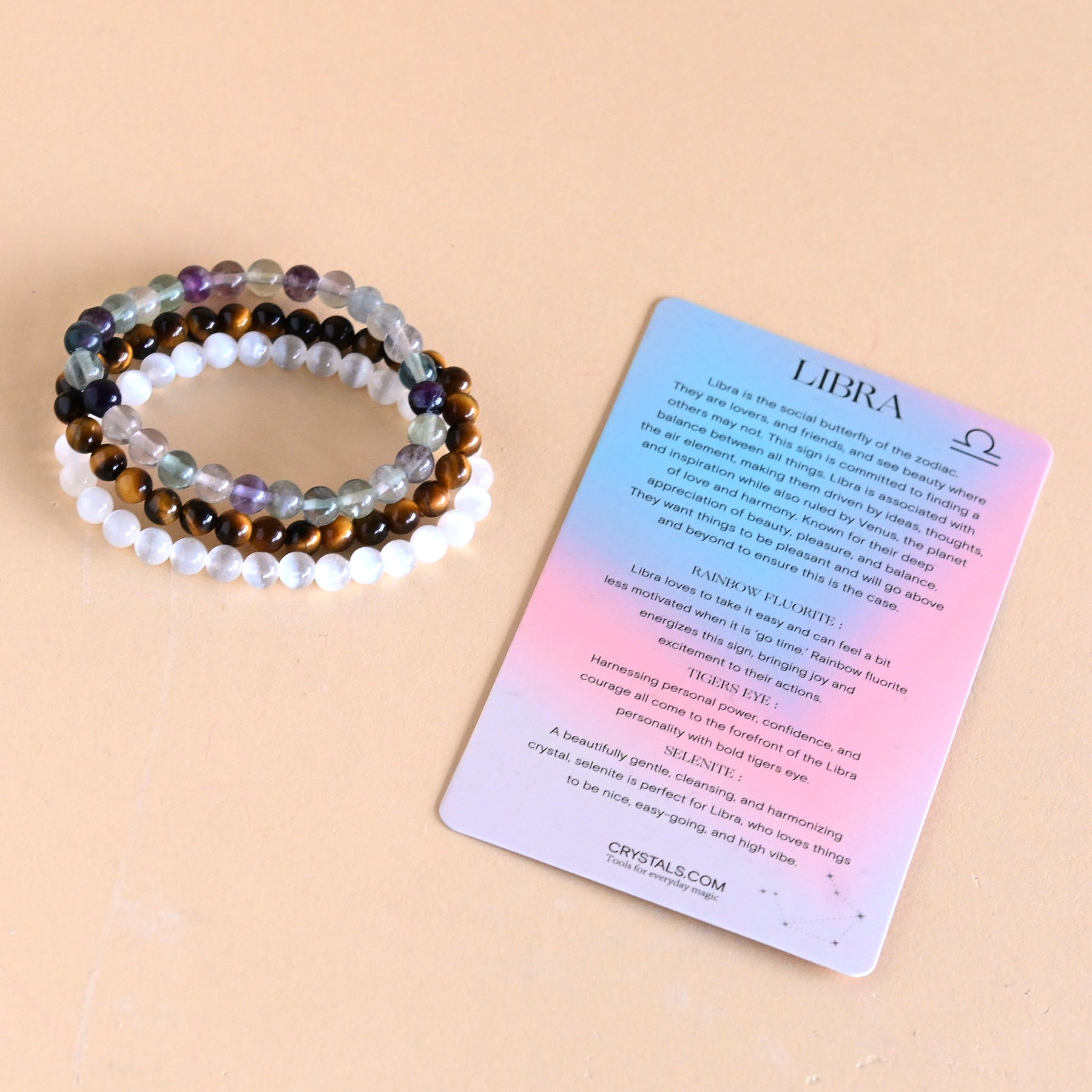 Libra Zodiac Bracelet Trio Set - Gold, Silver & Rose Gold Adjustable Star Sign Bracelets for Women - Perfect for Birthdays, Gifts & Daily Wear