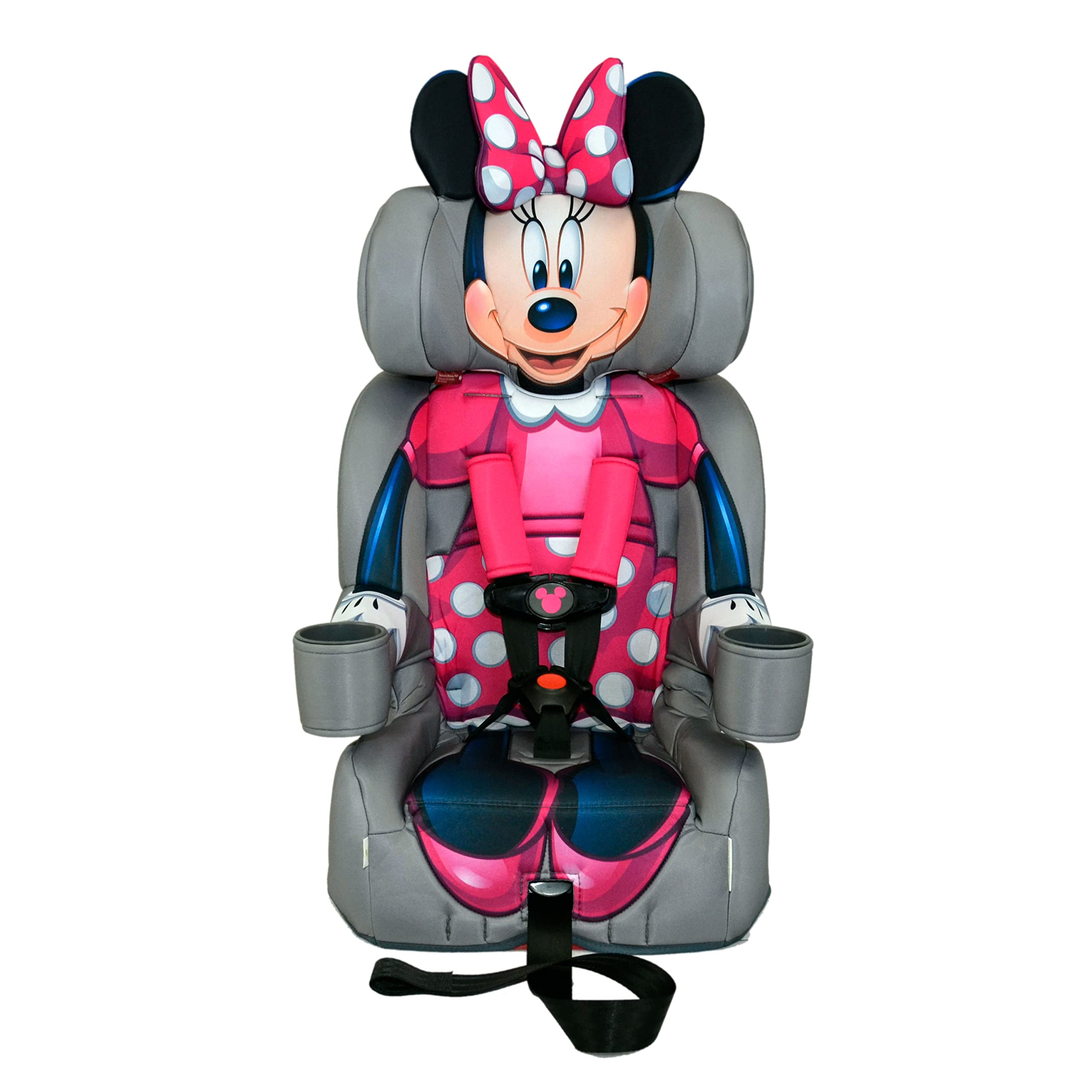 Disney Minnie Mouse 2-in-1 Convertible Car Seat for Kids | Forward Facing Booster with 5-Point Harness (22-65 lbs) & Belt-Positioning Booster (40-100 lbs) | LATCH System & Adjustable Design | Perfect for Road Trips, School Runs & Family Travel