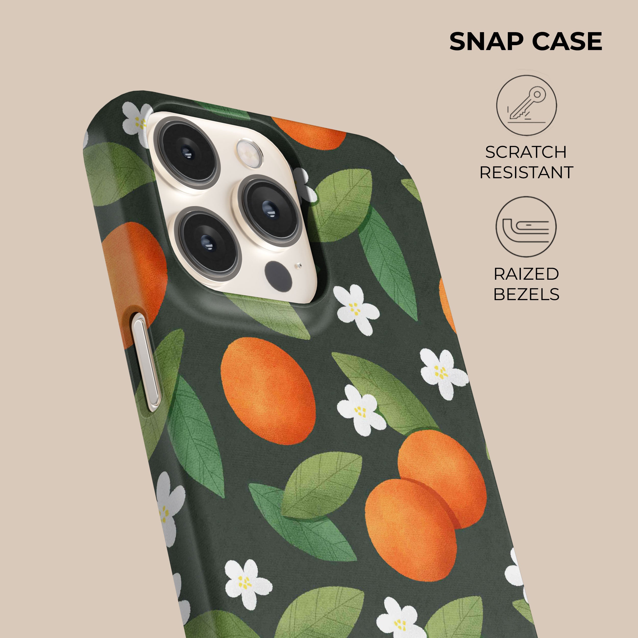 Stylish Orange Summer Mix Phone Case - Trendy Protective Cover for iPhone & Android - Perfect for Beach, Travel & Outdoor Activities
