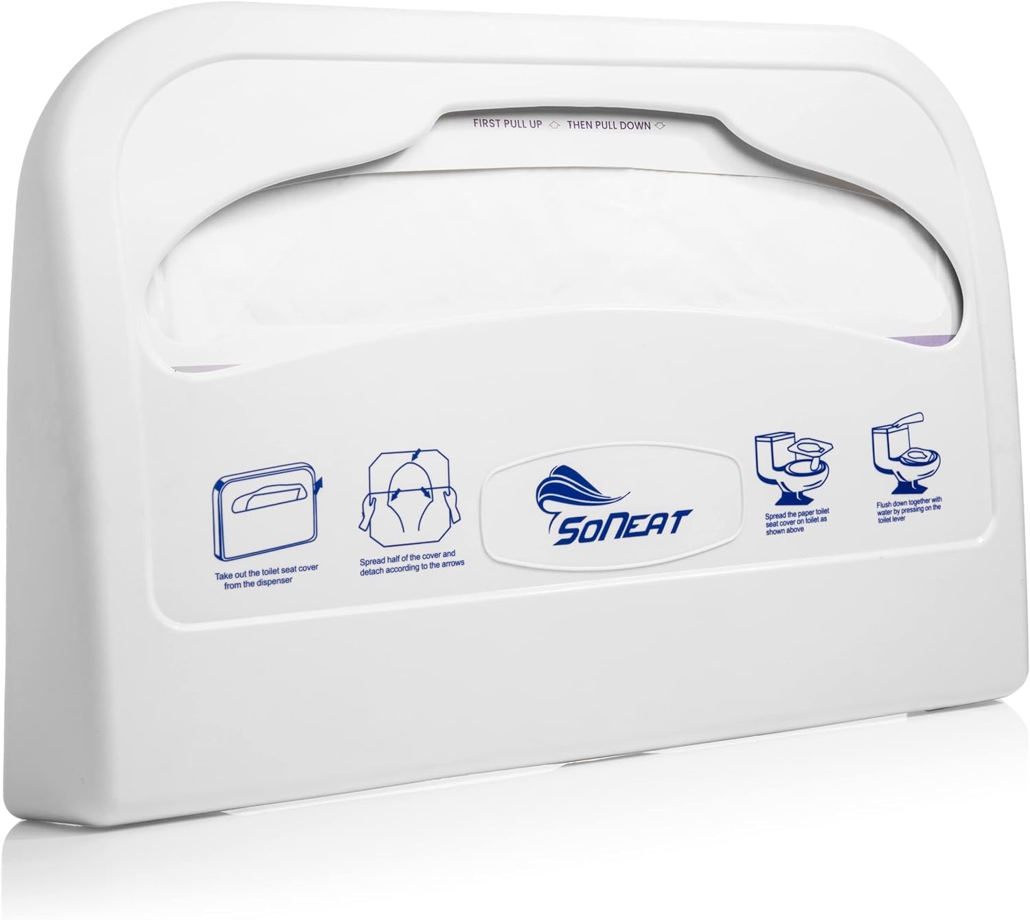 Disposable Toilet Seat Cover Dispenser - Wall Mounted Half Fold Plastic Holder for Commercial & Home Use | Heavy Duty, Portable & Lightweight | Ideal for Public Restrooms, Offices, Schools & Hospitals