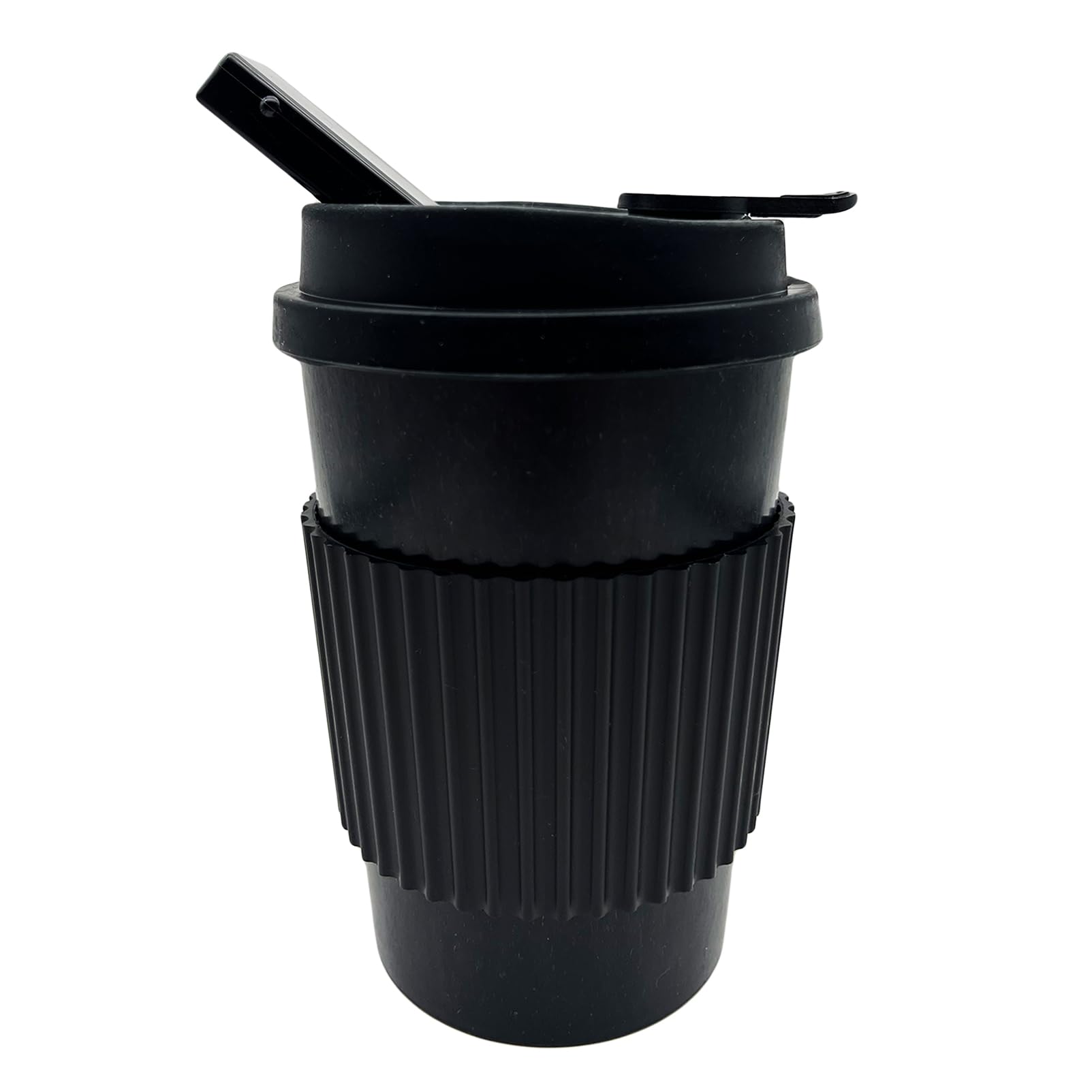 Portable Hookah Set with Silicone Lid - Mini Travel Shisha Mug with Coffee Cup Design (Black) | Hookah Accessories for Outdoor Camping, Beach Parties & Home Relaxation