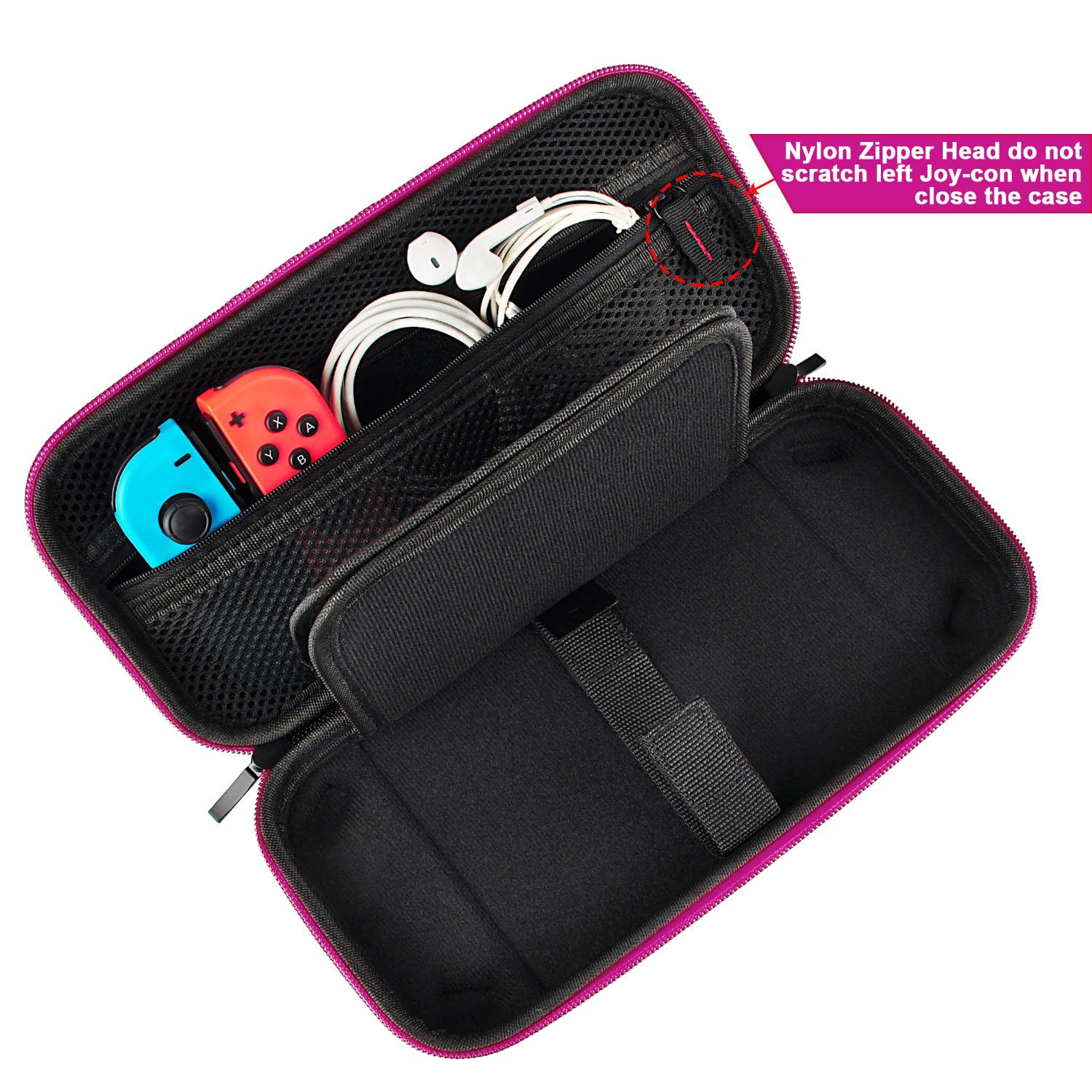 Premium Switch Carrying Case for Nintendo Switch & OLED - Hard Shell Travel Case with 20 Game Cartridge Slots - Protective Pouch for Console, Controllers & Accessories - Perfect for Travel, Commuting & Gaming On-The-Go