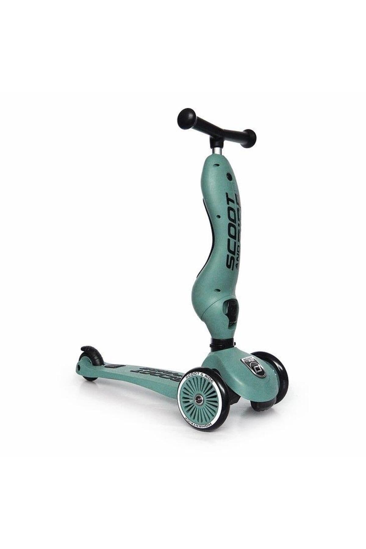 2-in-1 Ride-On & Stand Scooter for Kids Ages 1-5 | Highwaykick 1 Forest Green | Toddler Push Scooter & Balance Bike | Perfect for Indoor Play & Outdoor Park Adventures