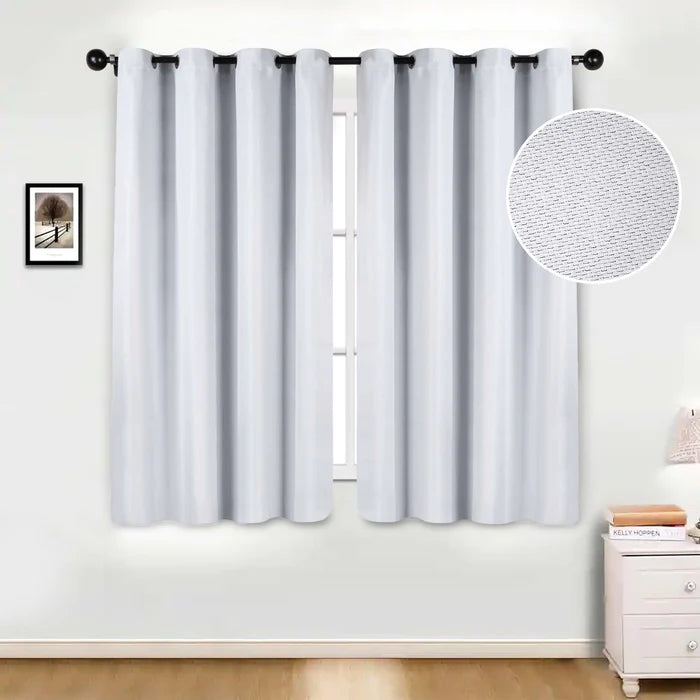 Blackout Curtains Set of 2 Panels - Jaxon Textured Room Darkening Window Drapes for Bedroom, Living Room & Home Theater (54x84 Inches)