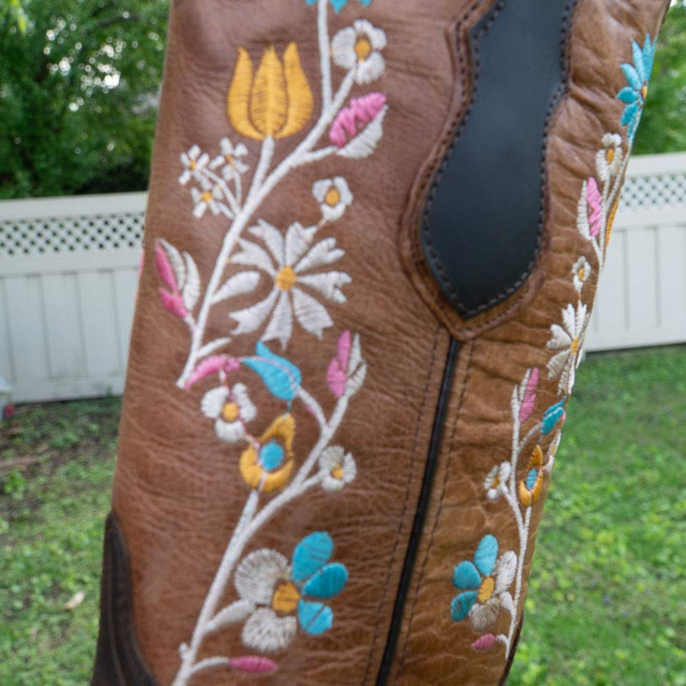 Soto Boots Women's Western Cowgirl Boots - Floral Embroidery, Broad Square Toe, Comfortable M9004 for Country Dancing, Rodeo & Casual Wear