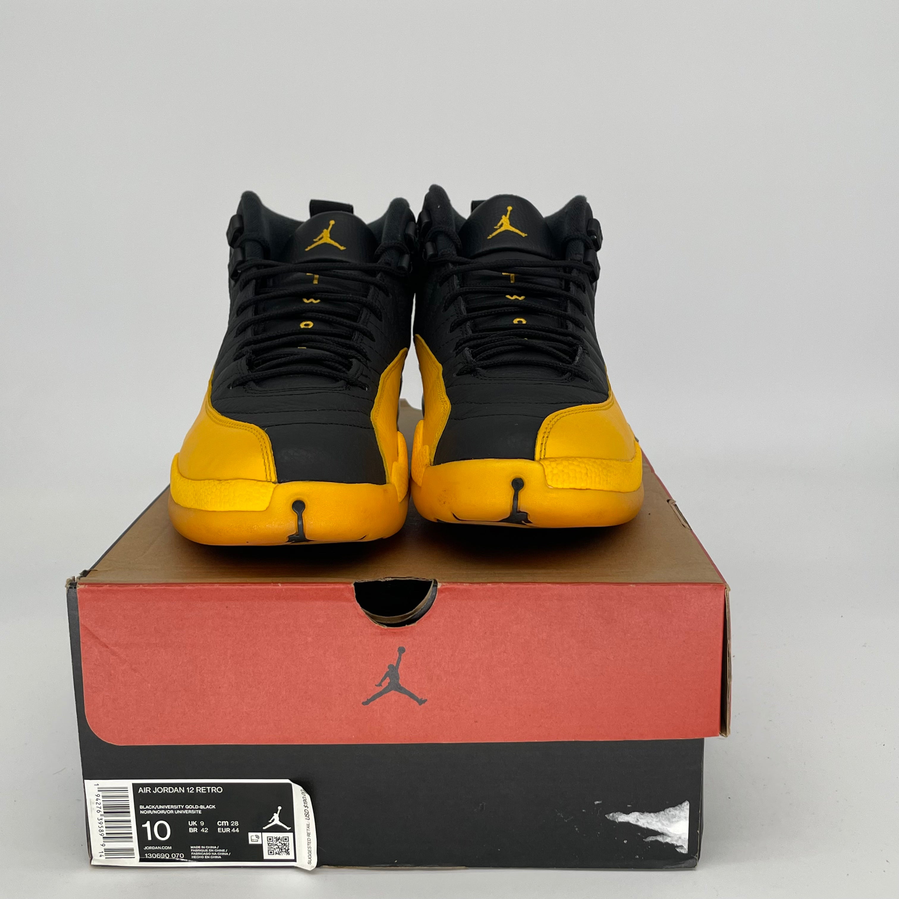 AIR JORDAN 12 UNIVERSITY GOLD Basketball Shoes Men's Size 10/11.5W (130690-070) - Perfect for Streetwear & Court Performance