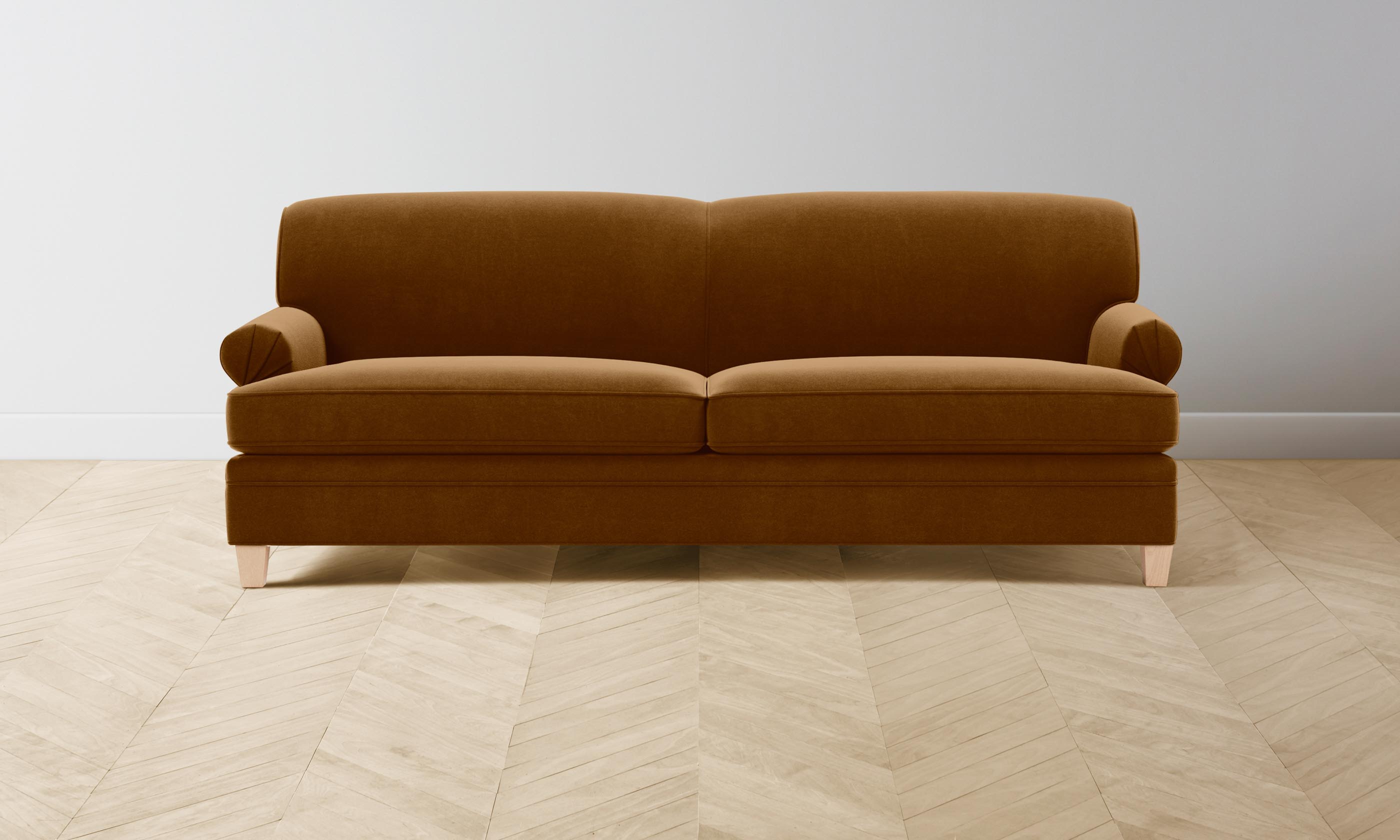 Carmine Sofa - Luxurious Mohair Upholstery in Rich Brown Sugar | Perfect for Living Room, Lounge & Cozy Home Decor
