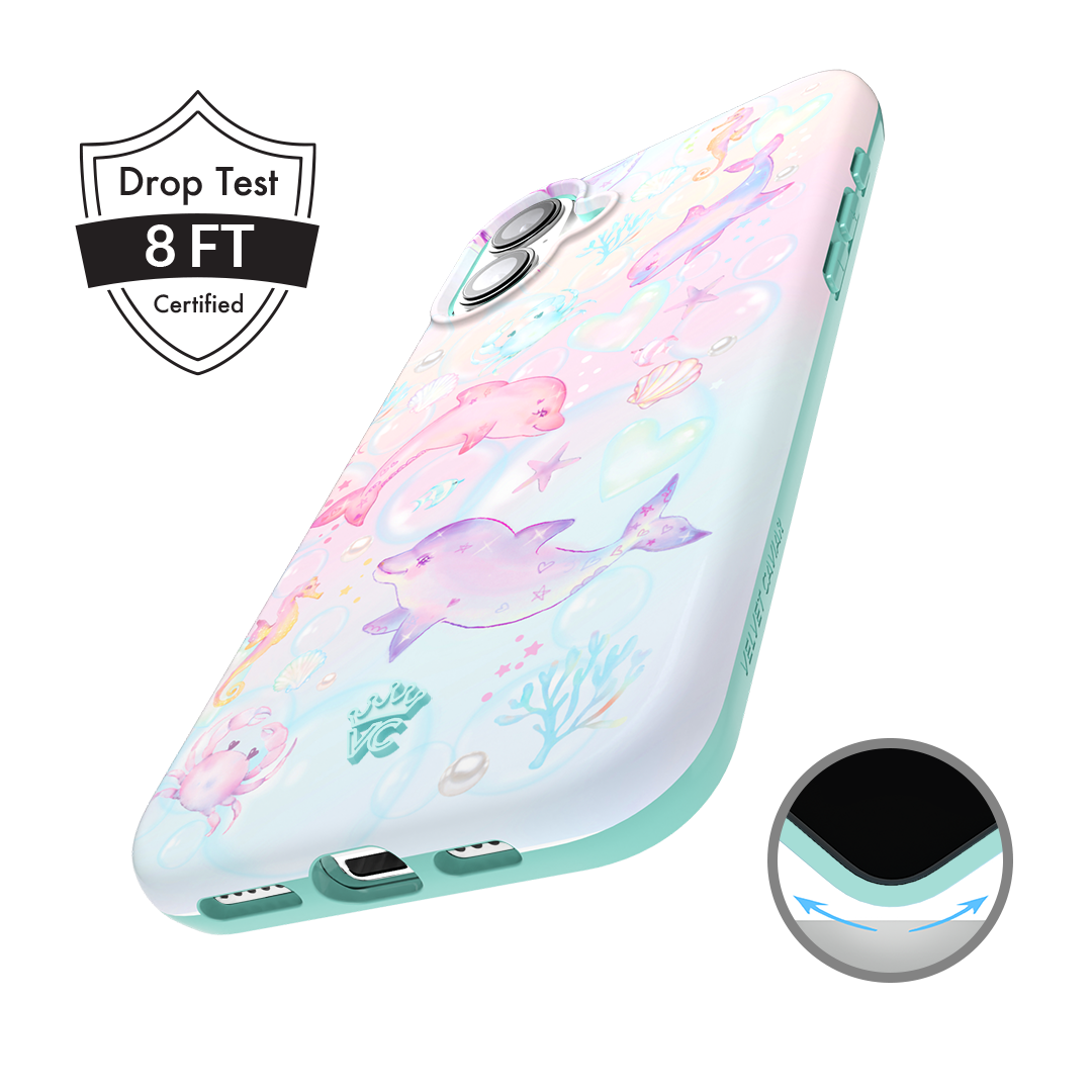 Aqua Angels iPhone Case - Waterproof & Shockproof Protective Cover for iPhone 12/13/14/15 Pro Max - Perfect for Outdoor, Swimming & Travel