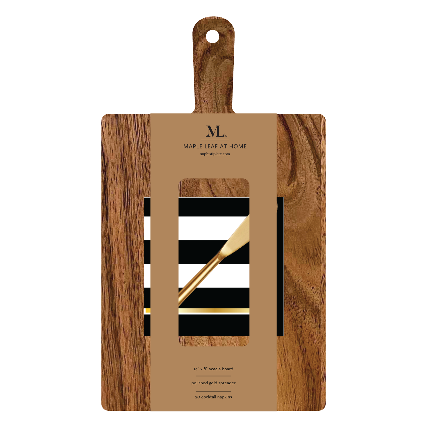 14 x 8 Cordoba Wooden Board Gift Set - Premium Engraved Cutting & Serving Board for Cheese, Charcuterie & Entertaining - Perfect Housewarming, Wedding & Hostess Gift