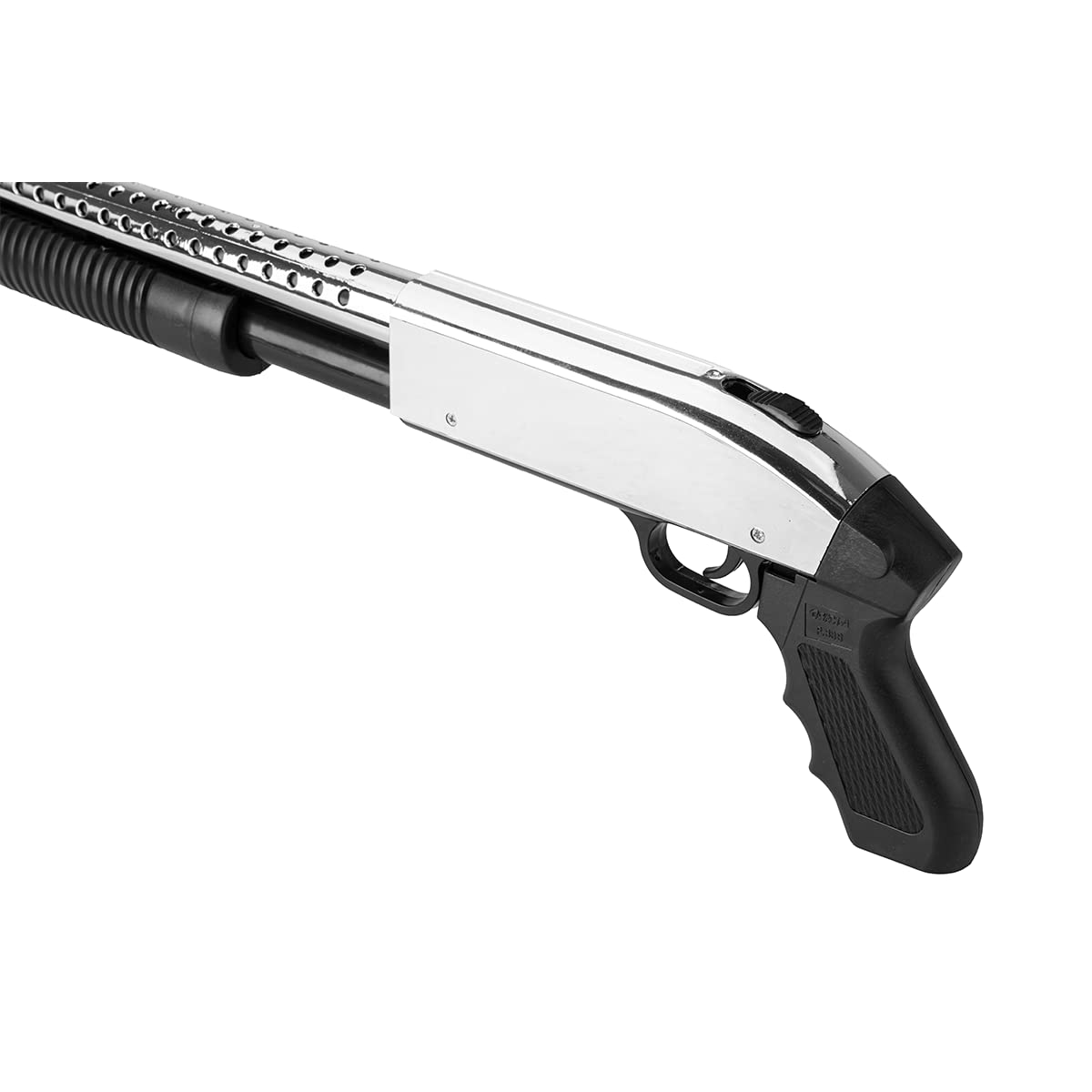 Silver Spring Single Shot Airsoft Shotgun - Compact Black Spring-Powered Airsoft Pistol for Target Practice & Outdoor Shooting Games