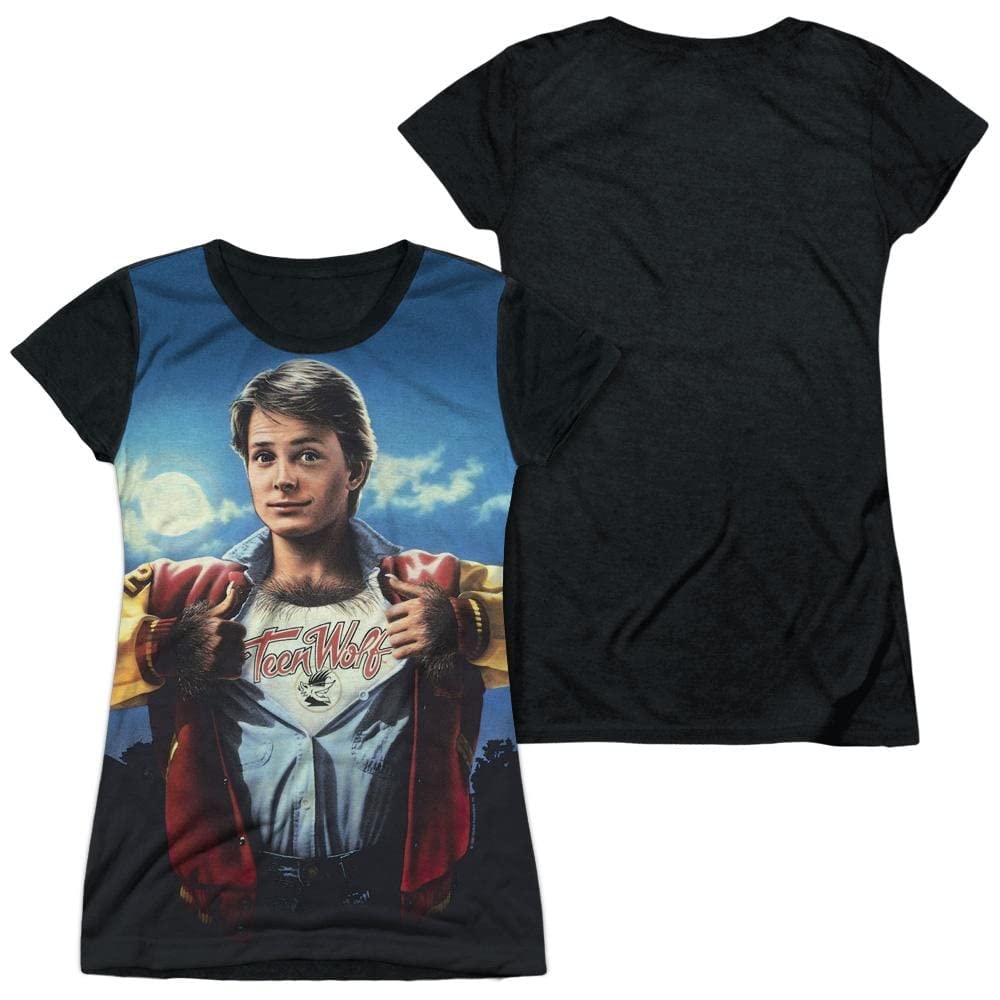 Teen Wolf Poster Sub Juniors Black Back T-Shirt | Vintage TV Show Merchandise | Perfect for Fans, Gifts & Casual Wear