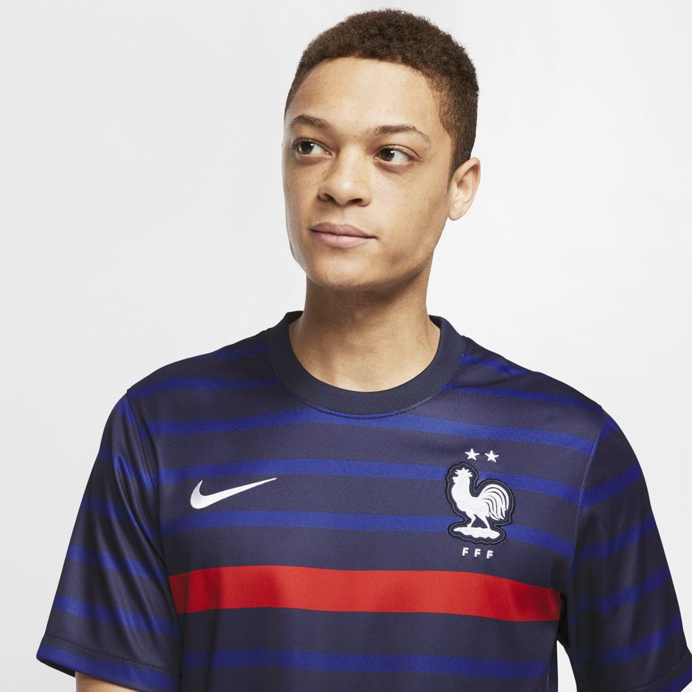 Nike France 2020 Stadium Home Men's Soccer Jersey - Authentic Football Shirt for Fans & Players - Perfect for Matches, Training & Casual Wear