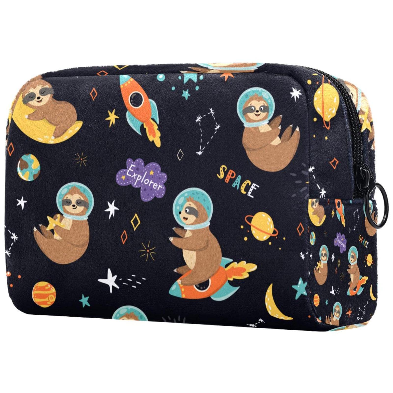 Sloth Cosmonaut Travel Toiletry Bag - Portable Cosmetic Organizer for Makeup & Toiletries | Perfect for Travel, Gym & Daily Use