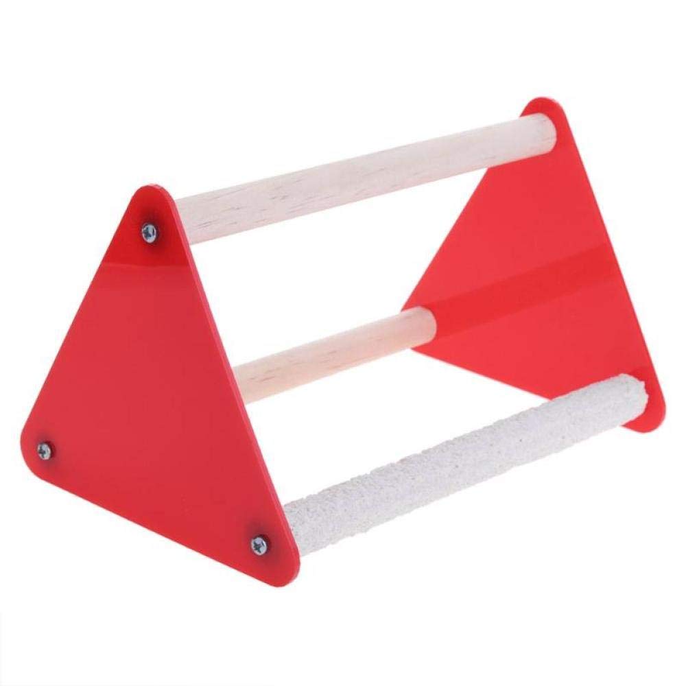 Colorful Acrylic Bird Swings & Triangle Ladder - 2PCS Durable Parrot Toys with Rubber Grips for Claw Grinding - Perfect for Cage Play, Exercise & Mental Stimulation of Parrots, Cockatiels & Small Birds