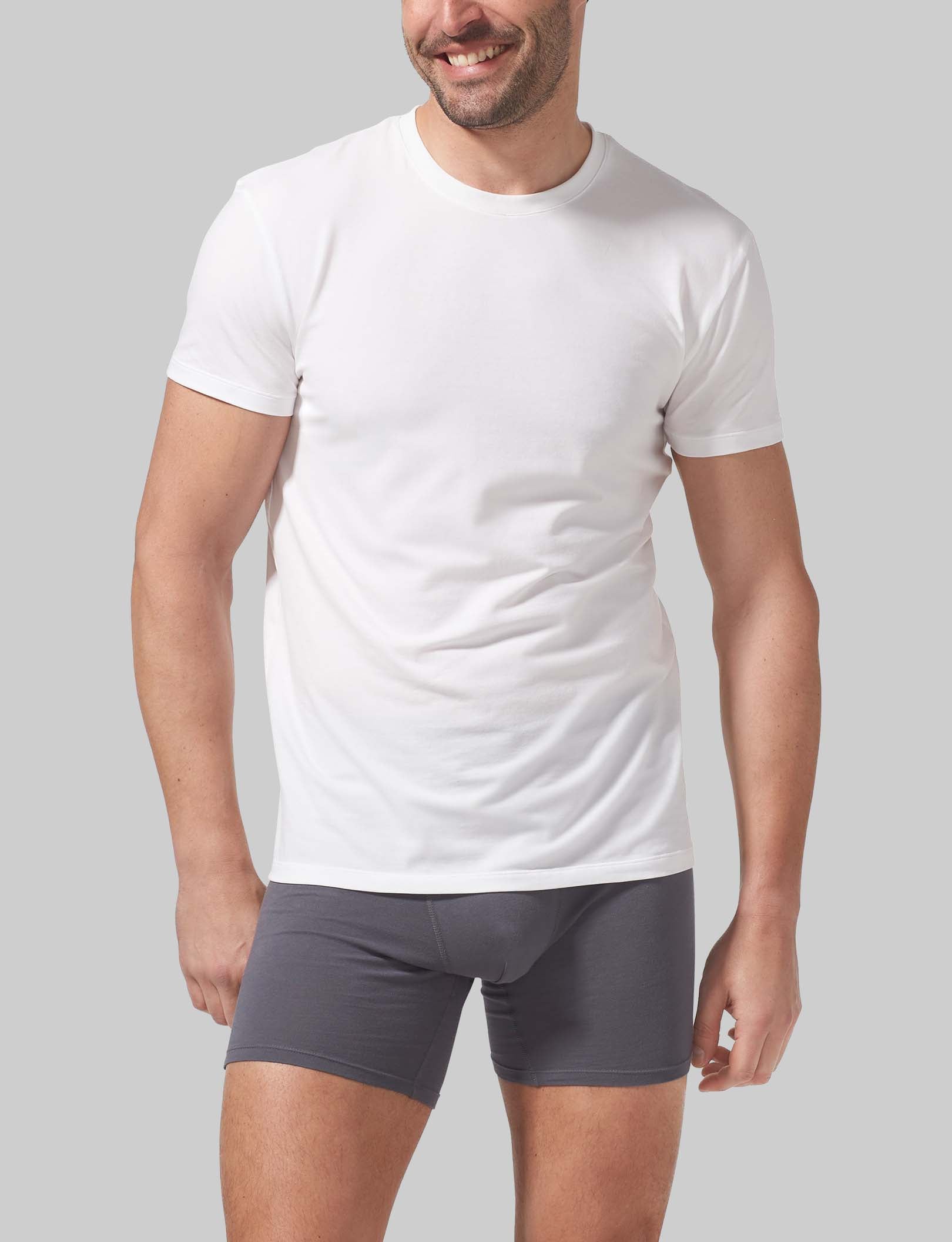 Premium 6-Pack Cotton Crew Neck Undershirts for Men - Soft, Breathable & Comfortable - Modern Fit Everyday Wear - Ideal for Layering, Workouts & Casual Outfits
