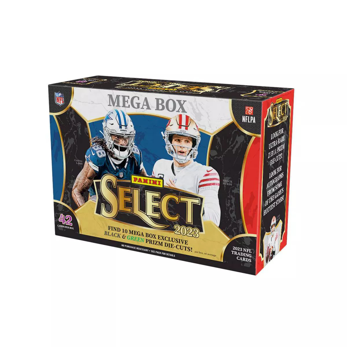 2023 Panini Select Football Mega Box with Exclusive Black & Green Prizms - Rare Collectible Trading Cards for NFL Fans, Fantasy Football & Sports Memorabilia Collections