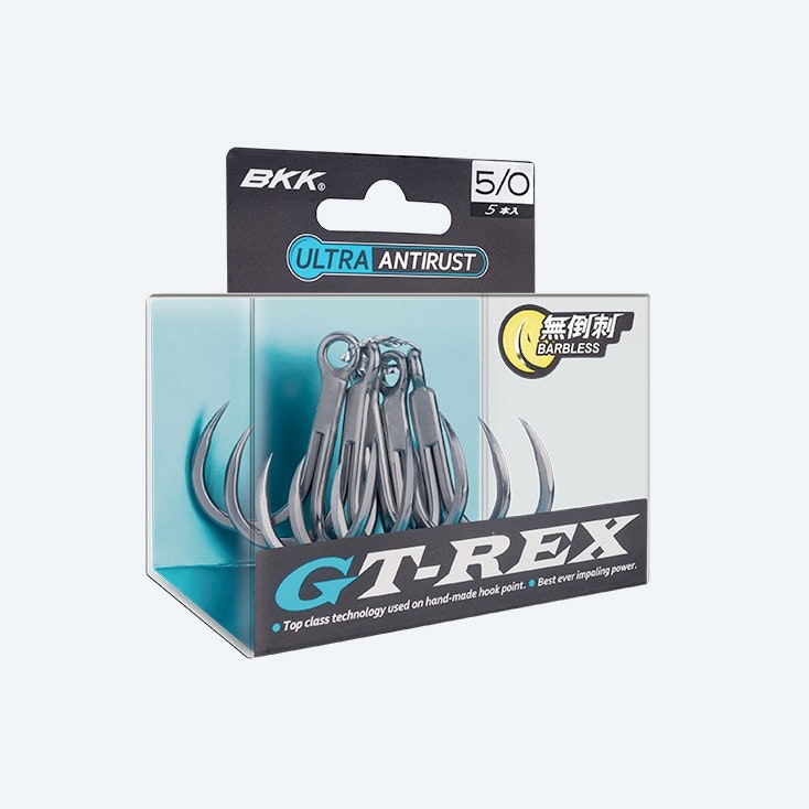 BKK GT Rex BL Treble Hooks - Premium Fishing Hooks for Bass, Trout & Saltwater Fishing - Perfect for Freshwater & Saltwater Anglers
