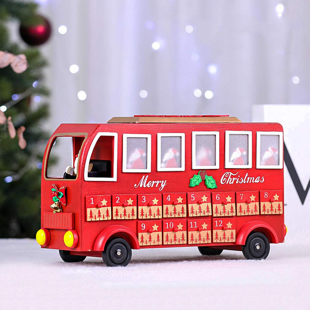 24-Day Christmas Wooden Advent Calendar with Drawers - Holiday Countdown Calendar for Kids, Xmas Decor & Candy Storage Box | Perfect for Home Decor, Gift Giving & Festive Countdown Celebrations