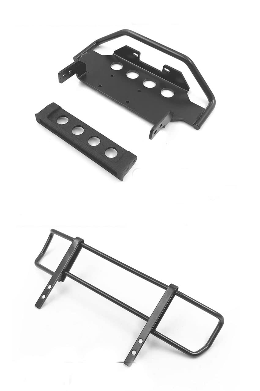 TRX6 6X6 G63 G500 RC Car Metal Front Lower Bumper Replacement Part + Upper Bumper & Antenna - Off-Road Crawler Upgrade Accessories for Traxxas TRX-6, Mercedes G-Class RC Models (Color: Front Lower Bumper) | Durable Aluminum Alloy Bumper Set for Rock Crawling & Trail Adventures