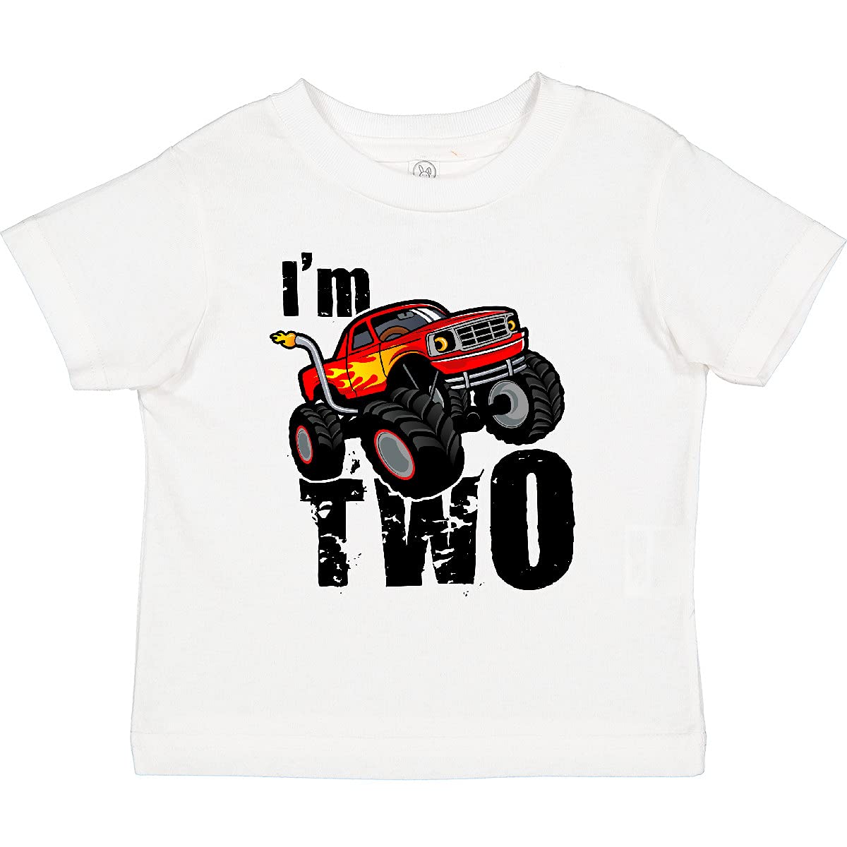 Inktastic 2nd Birthday Monster Truck Toddler T-Shirt - Cute Toddler Boy Outfit for Birthday Party & Playtime