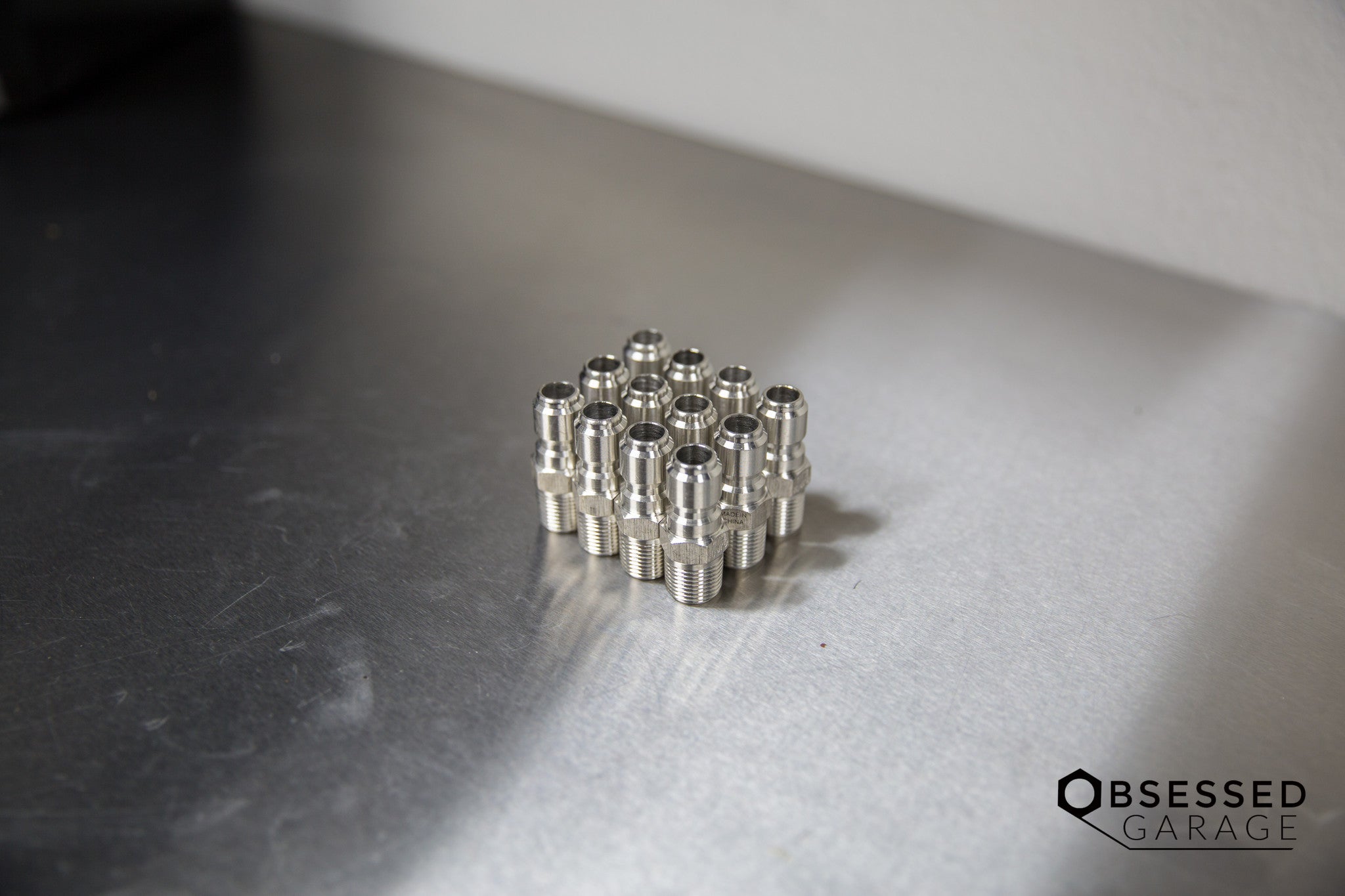 Stainless Steel 3/8 Inch Male Quick Disconnect (QD) Plug - High Pressure Hydraulic Fittings for Air, Water & Oil Applications