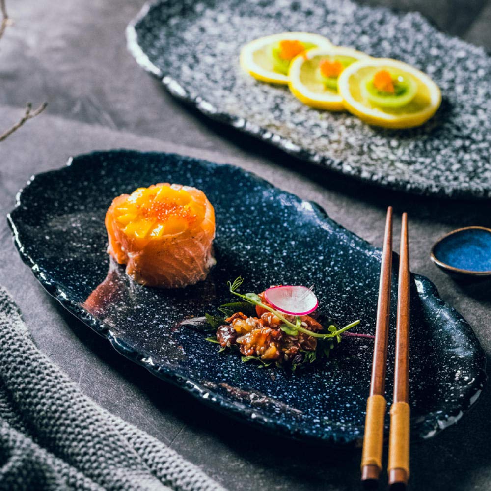 Premium Oval Ceramic Dinner Plate - Large Fish & Dumpling Serving Dish for Restaurants, Hotels & Home Dining - Durable & Stylish for Western Cuisine, Family Gatherings & Special Occasions