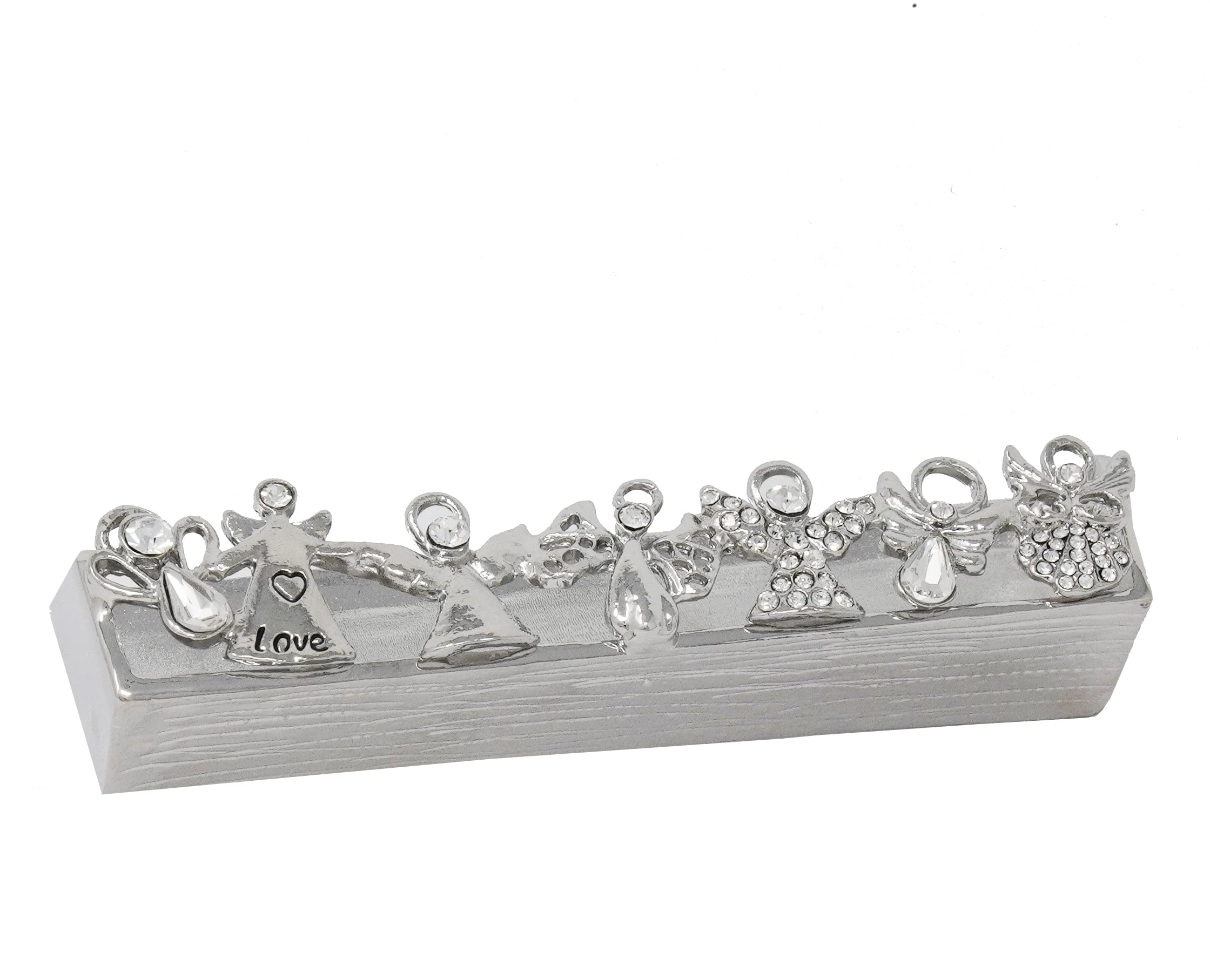 Echomerx Elegant Bejeweled Crystal Business Card Holder Stand for Women - Perfect for Office Desk, Reception & Professional Networking Events