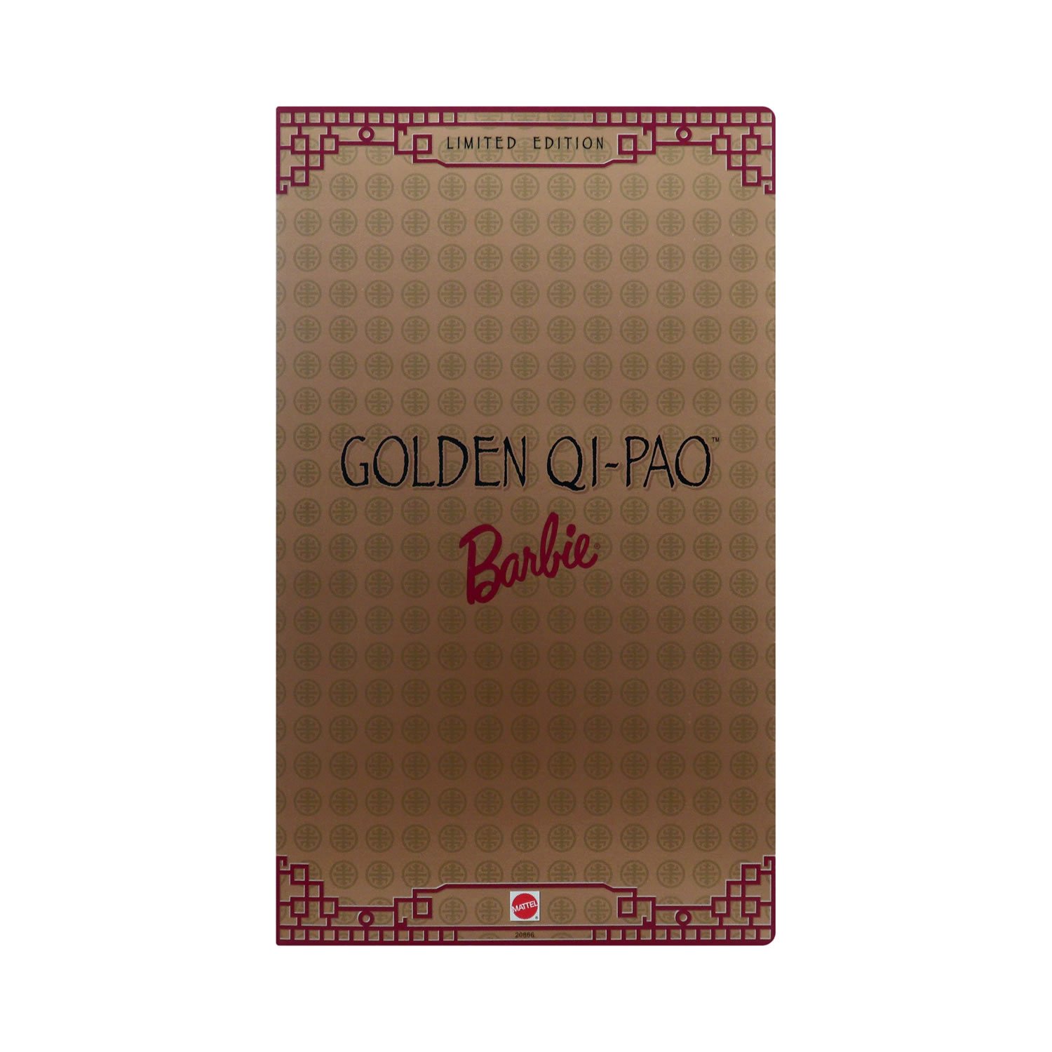 Barbie Golden QI-PAO Dress - Elegant Chinese Cheongsam Costume for Dolls | Perfect for Collectors, Asian-Themed Parties & Cultural Events