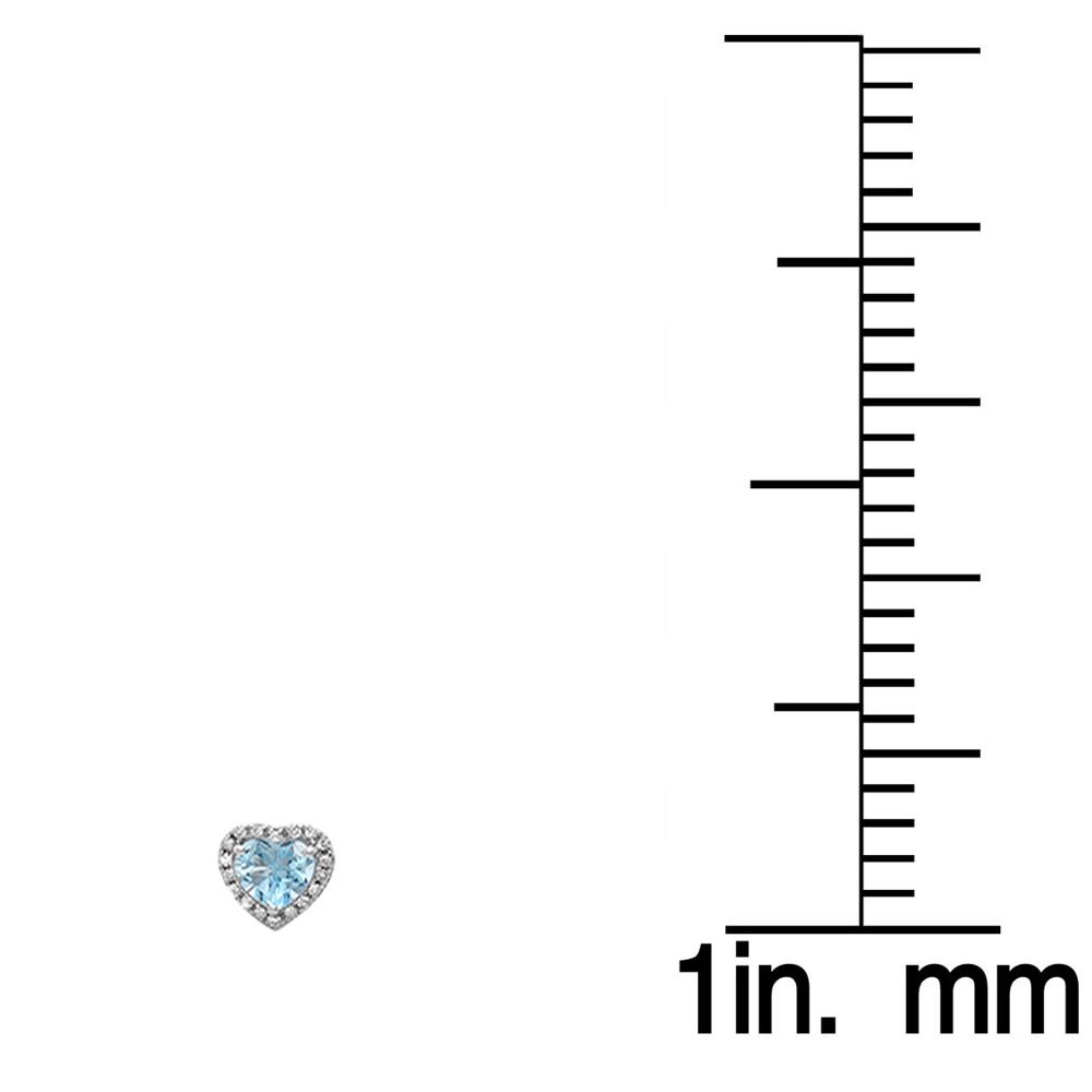 Dazzlingrock 10K Solid White Gold Heart Shaped Halo Stud Earrings for Women - Perfect for Valentine's Day Gifts, Anniversary Presents & Romantic Occasions