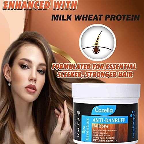 Cozella Anti-Dandruff Hair SPA Treatment with Nourishing Serum | Deep Conditioning & Hydration for Healthier Hair | All Hair Types | Perfect for Dry, Damaged & Itchy Scalp Care at Home