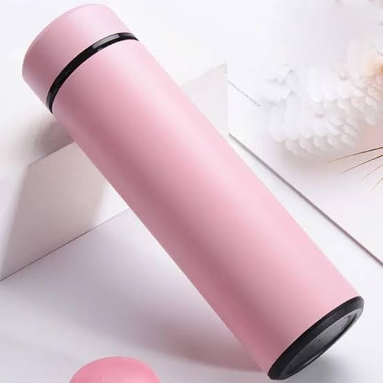 Stainless Steel Water Bottle with LED Temperature Display - Double Wall Vacuum Insulated Thermos Flask (Pure Pink) - Perfect for Gym, Hiking, Office & Travel Hydration