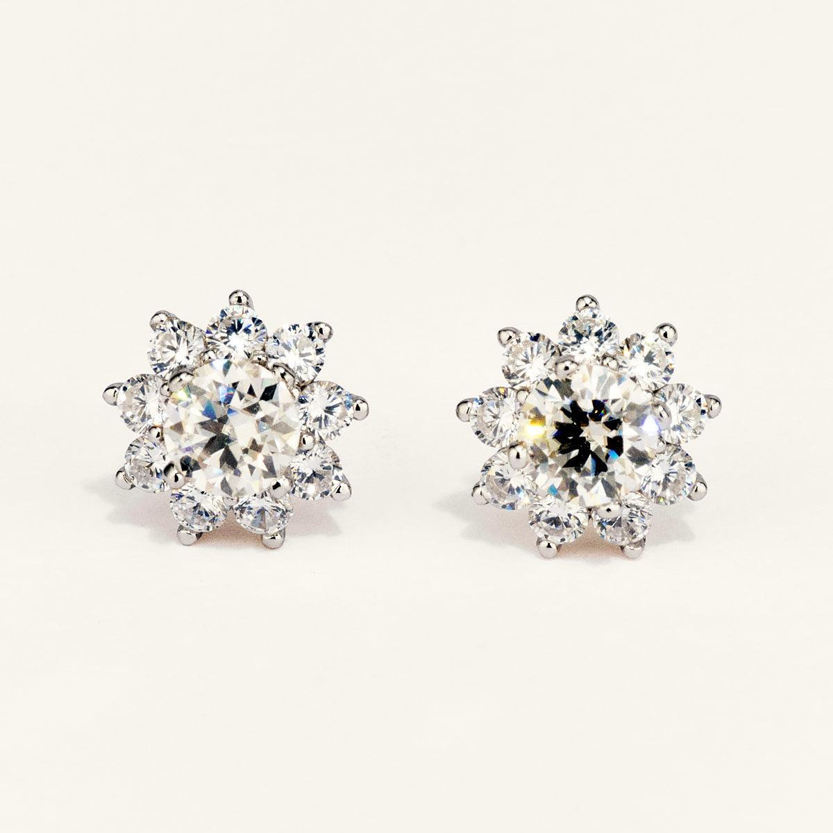 Stunning 14K Gold Sunflower Moissanite Stud Earrings for Women – Perfect for Everyday Wear, Weddings & Special Occasions