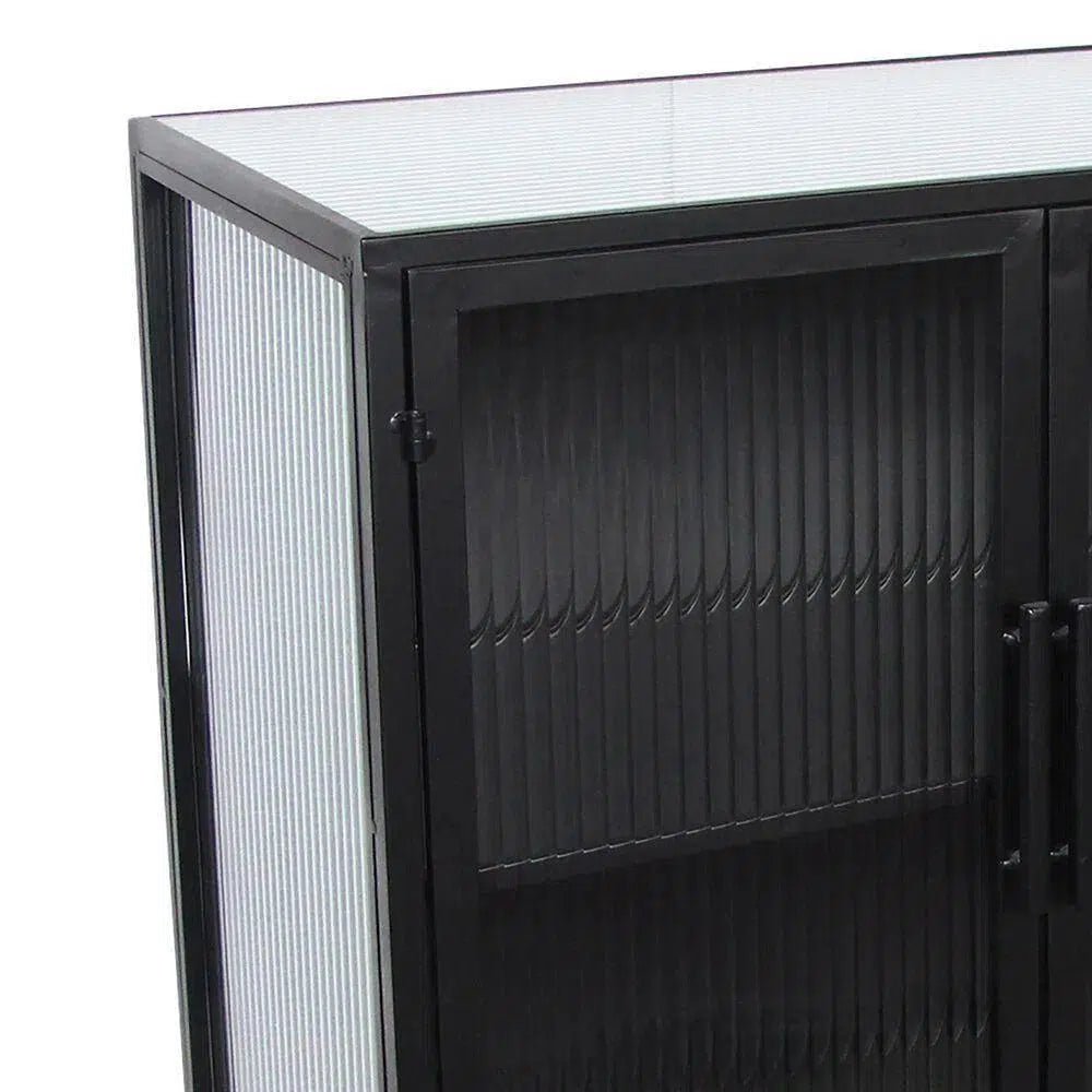 47 Inch Black Industrial Cabinet - Heavy Duty Storage for Garage, Workshop & Office Organization