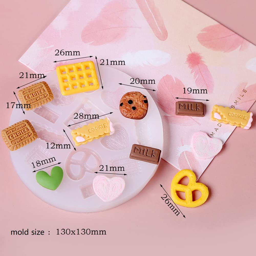 3pcs Silicone Cookie Molds Set - Sandwich & Chocolate Bar Shapes for Cake Decorating, Fondant, Cupcakes, Sugar Craft, Resin & Polymer Clay | Perfect for Baking, DIY Desserts & Party Treats