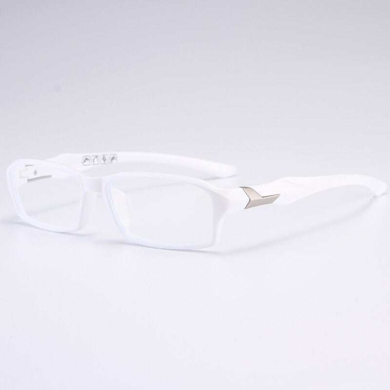 Bclear Men's Full Rim Rectangle TR90 Titanium Sport Eyeglasses Frame - Lightweight Durable My6059 for Running, Cycling & Outdoor Activities