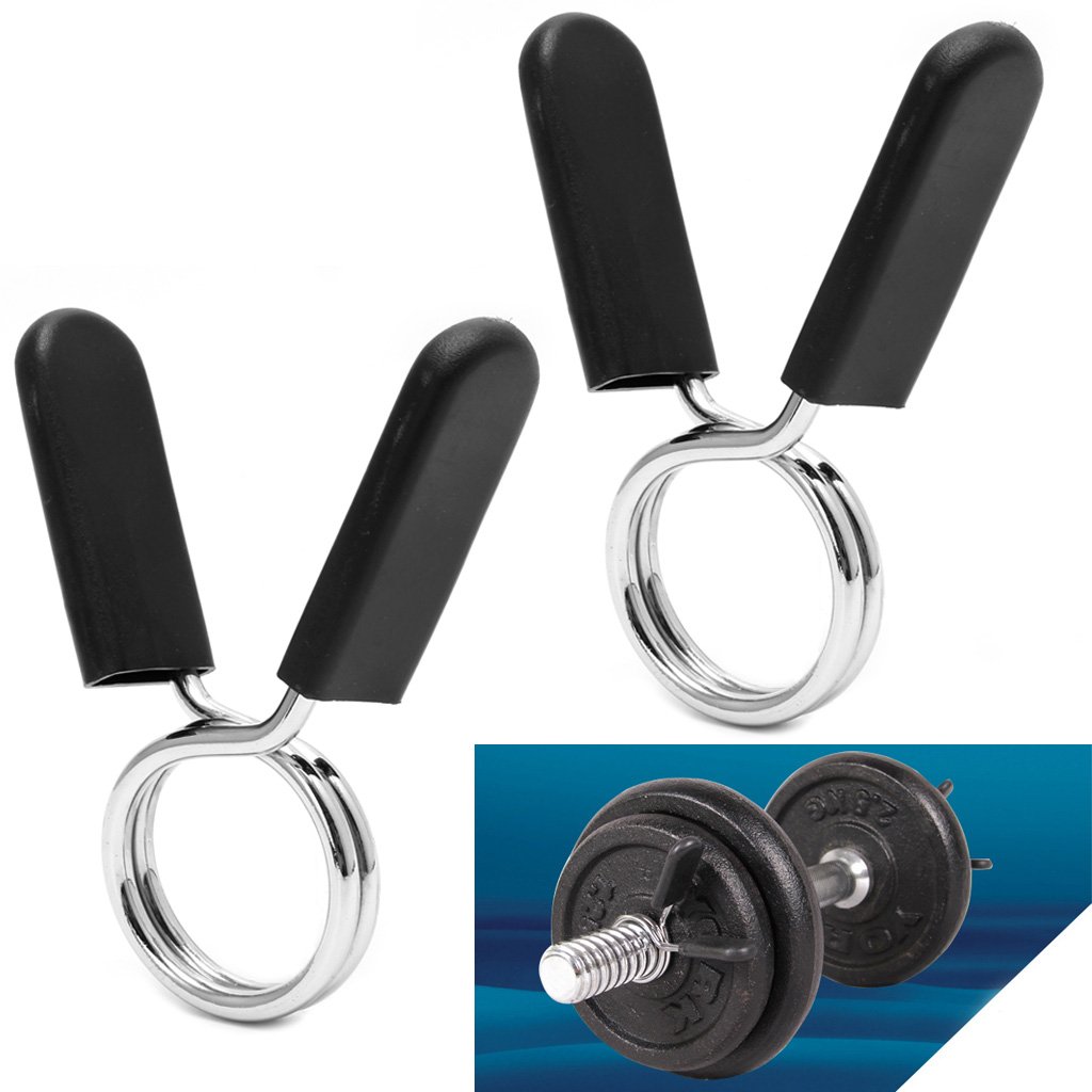 2Pcs 30mm Barbell Clamps - Gym Weight Lifting Bar Lock for Dumbbells & Home Workouts