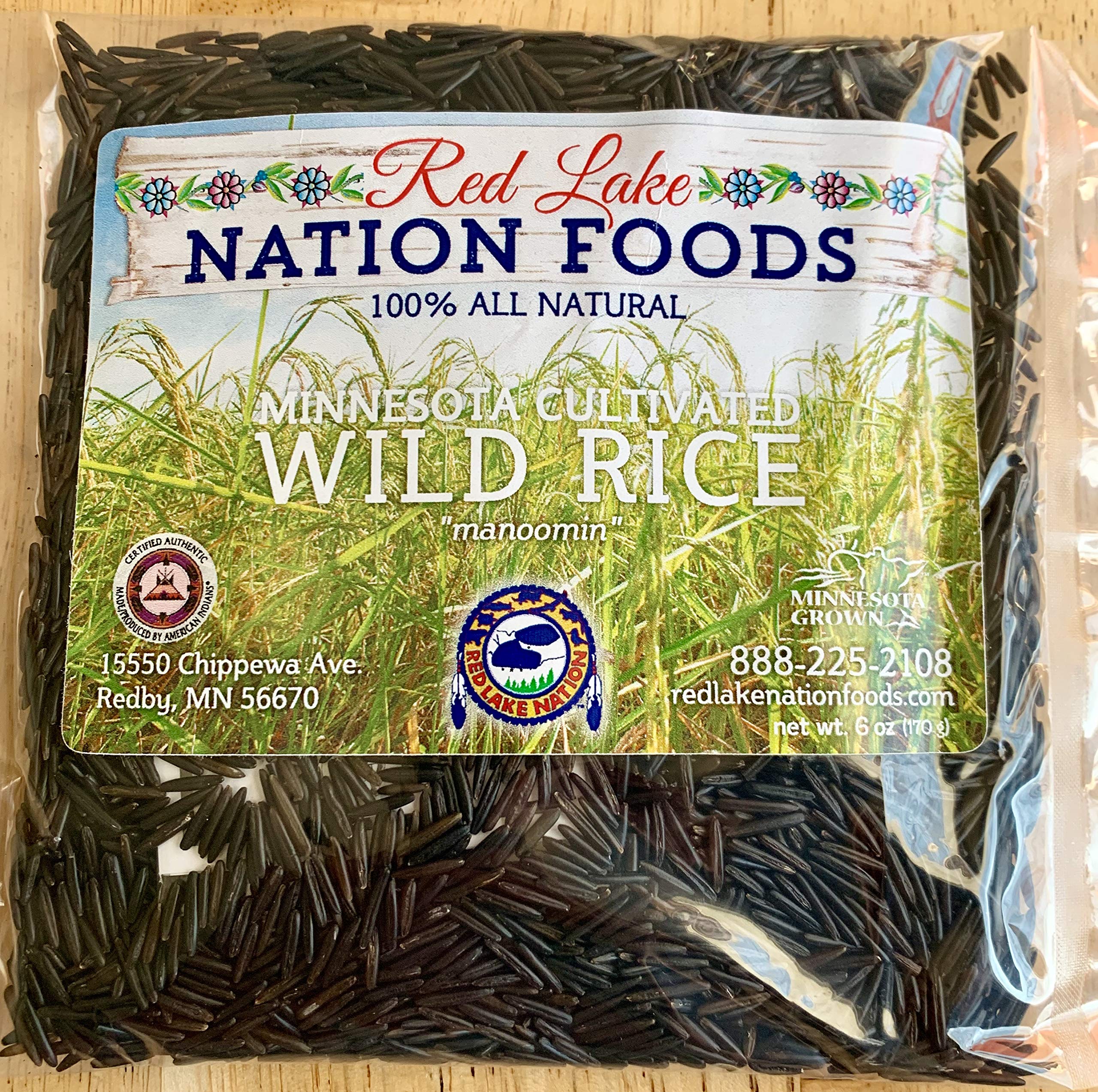 Organic Gluten-Free Wild Rice - 100% Natural Minnesota Grown Red Lake Nation Wild Rice, 6oz | Perfect for Soups, Salads & Healthy Side Dishes
