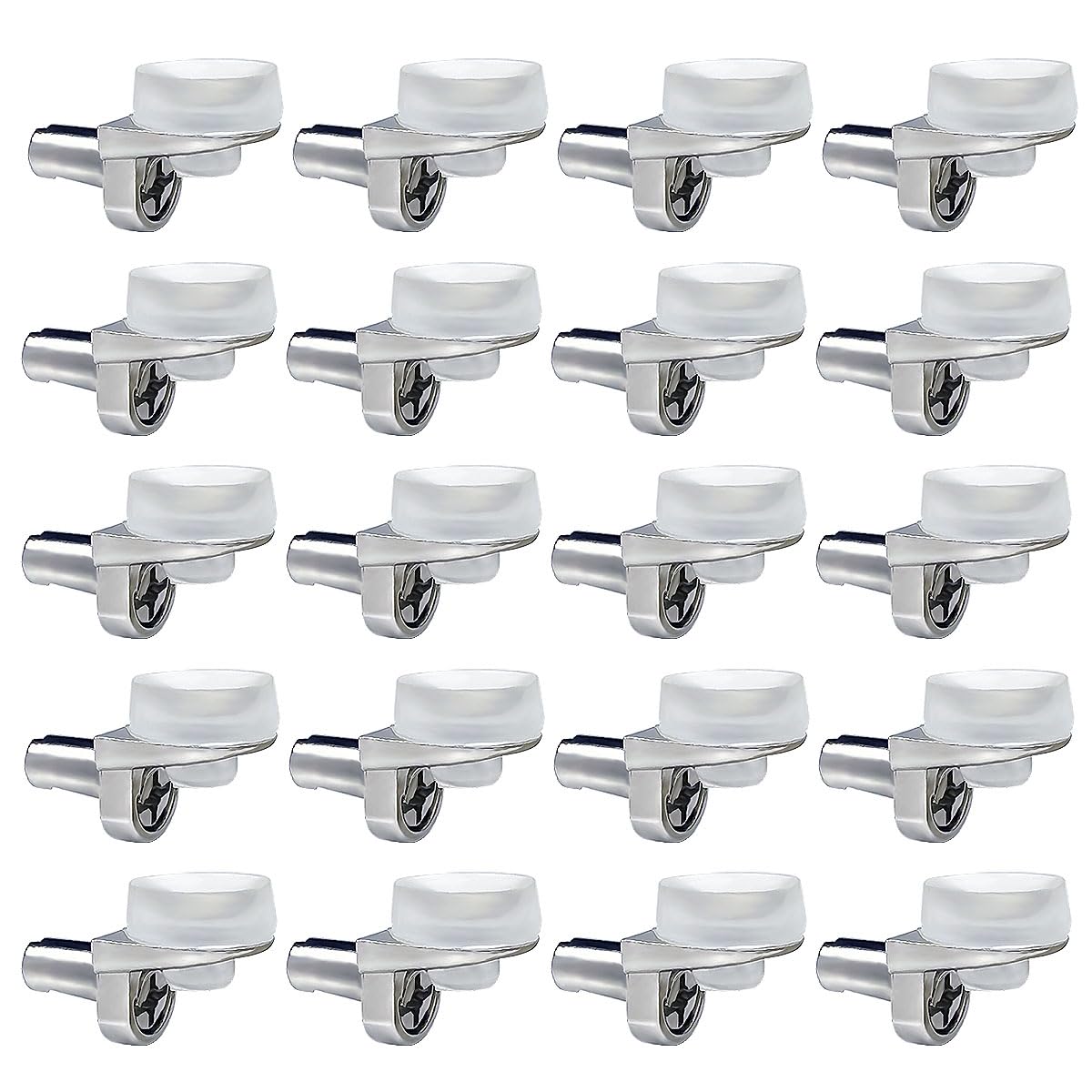 20 Pcs 1/5 Inch 5mm Stainless Steel Shelf Support Pegs - Heavy Duty Metal Shelf Pins & Cabinet Bracket Clips - Durable Shelf Holder Replacement Pegs for Bookshelves, Cabinets, Closets & DIY Furniture Projects