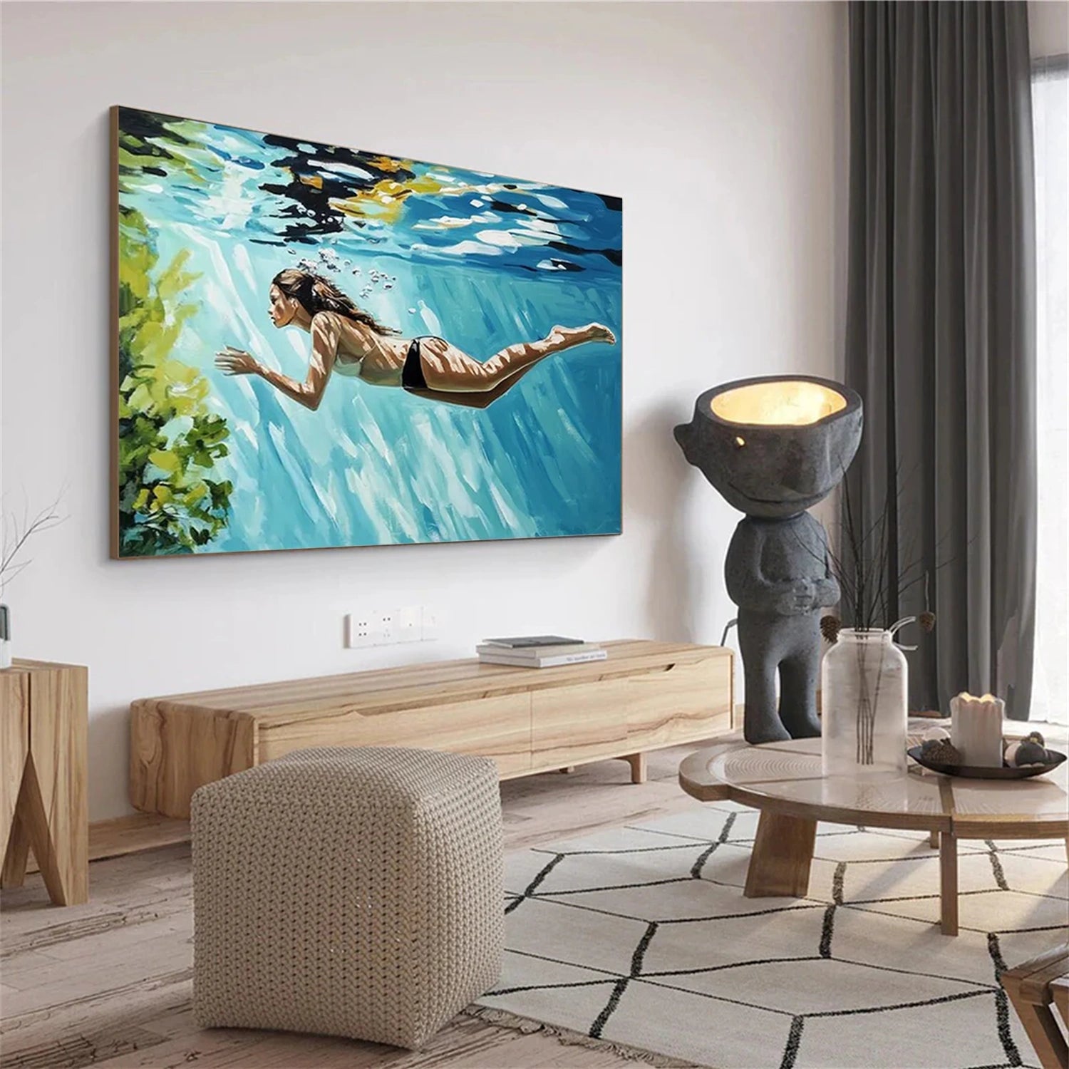Swimming Sport Canvas Painting Wall Art - #SA014 - Perfect for Home Decor, Office, Gym & Pool Area
