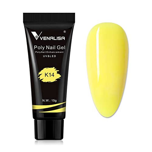 Venalisa Poly Builder Gel - 15g Professional Acrylic Nail Extension Gel for Strong & Natural-Looking Nails | Perfect for Salon & Home Manicures | K14 Shade